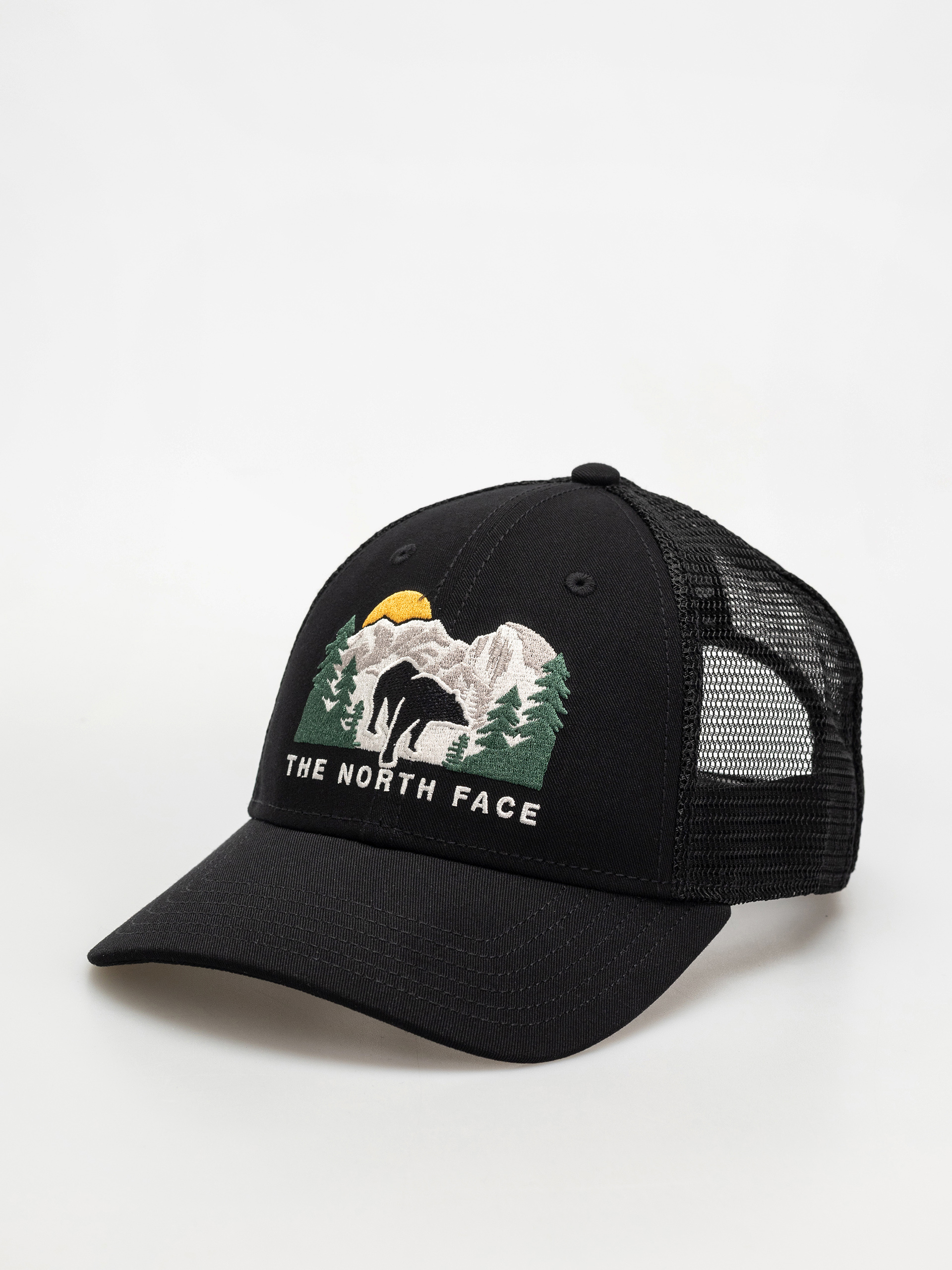 Шапка с козирка The North Face Embroidered Mudder Trucker (tnf black/tnf black/bear green)