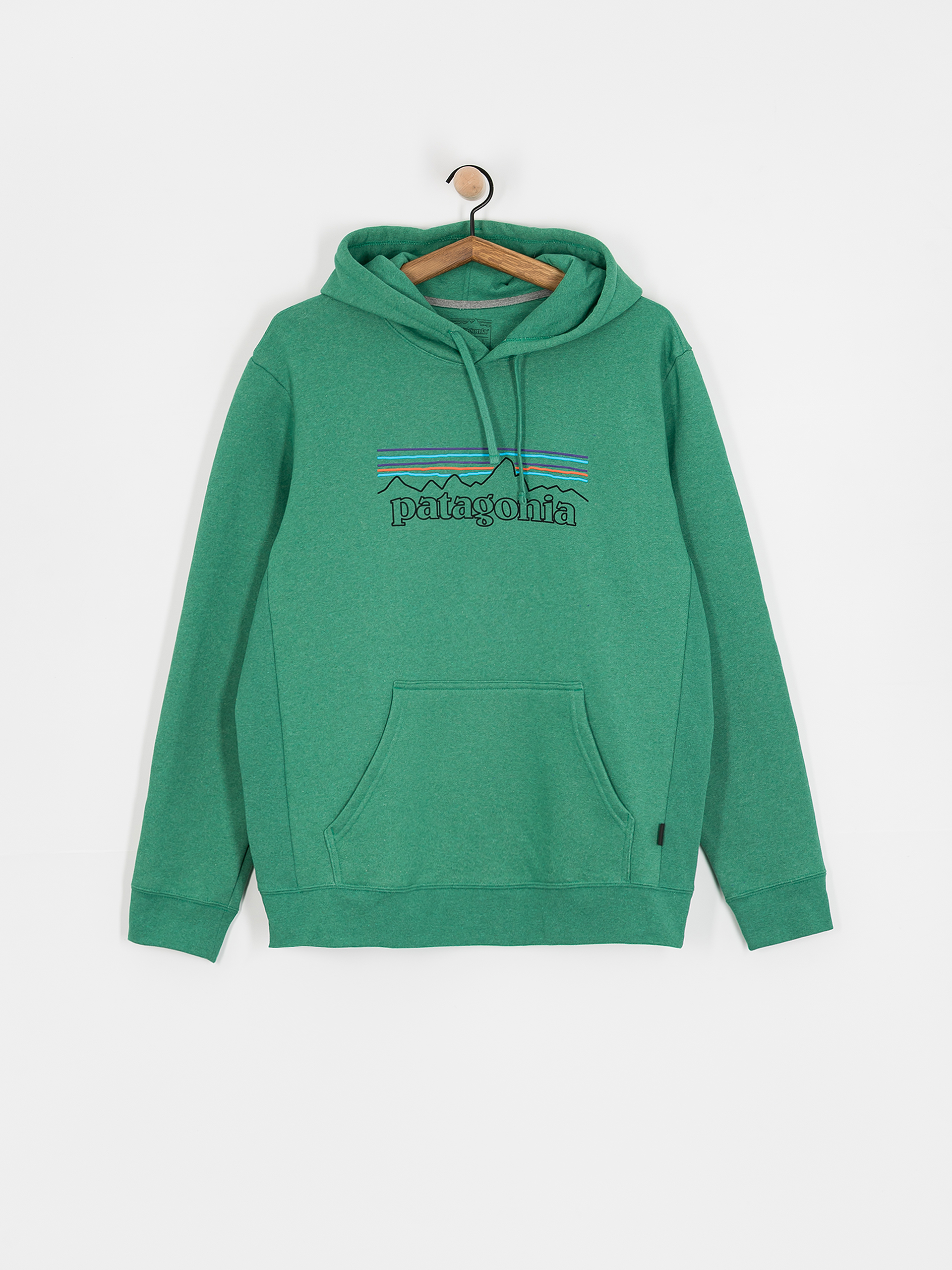 Суитшърт с качулка Patagonia P 6 Logo Uprisal HD (p-6 outline/heartleaf green)