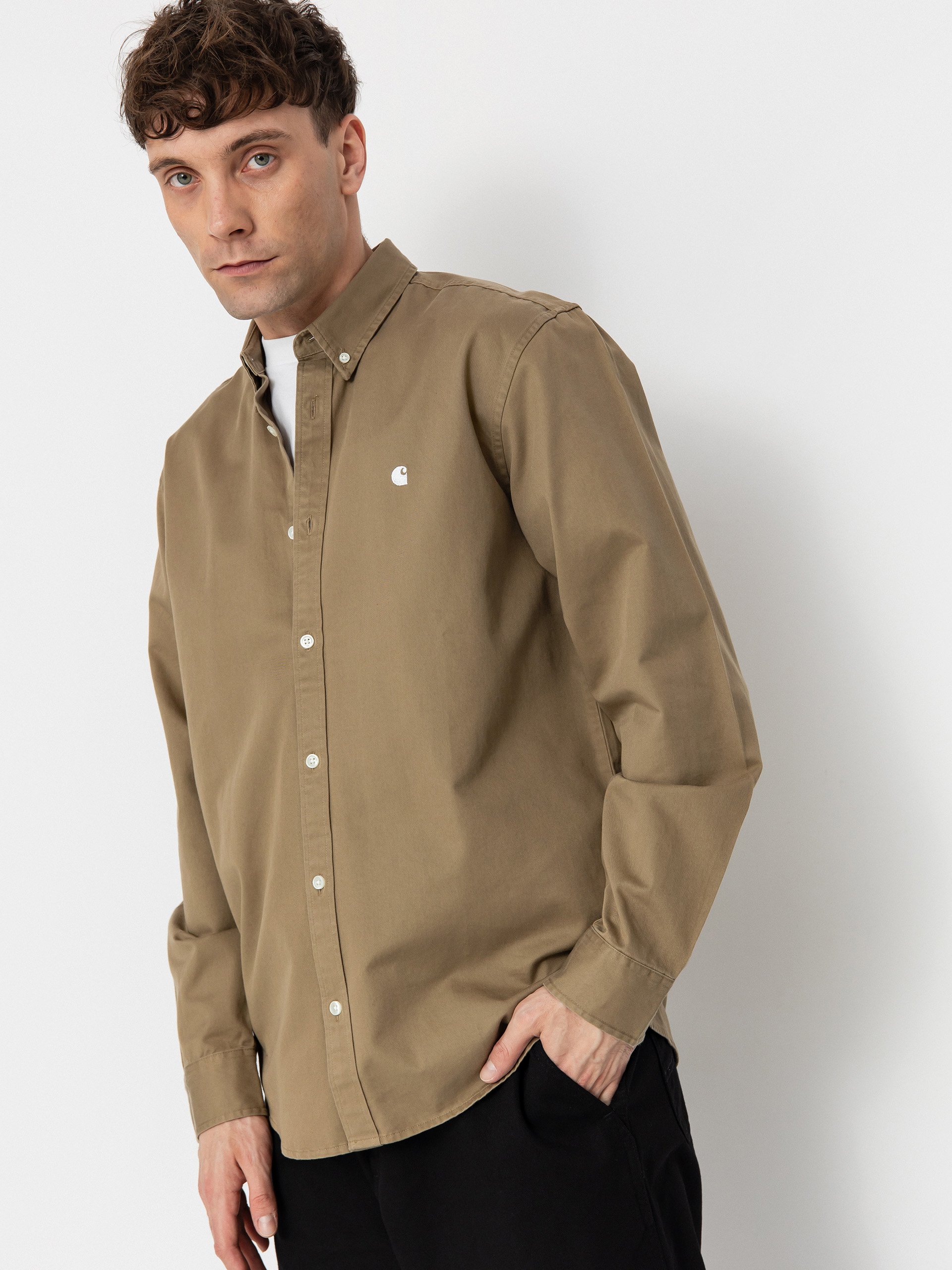 Риза Carhartt WIP Madison (leather/white)