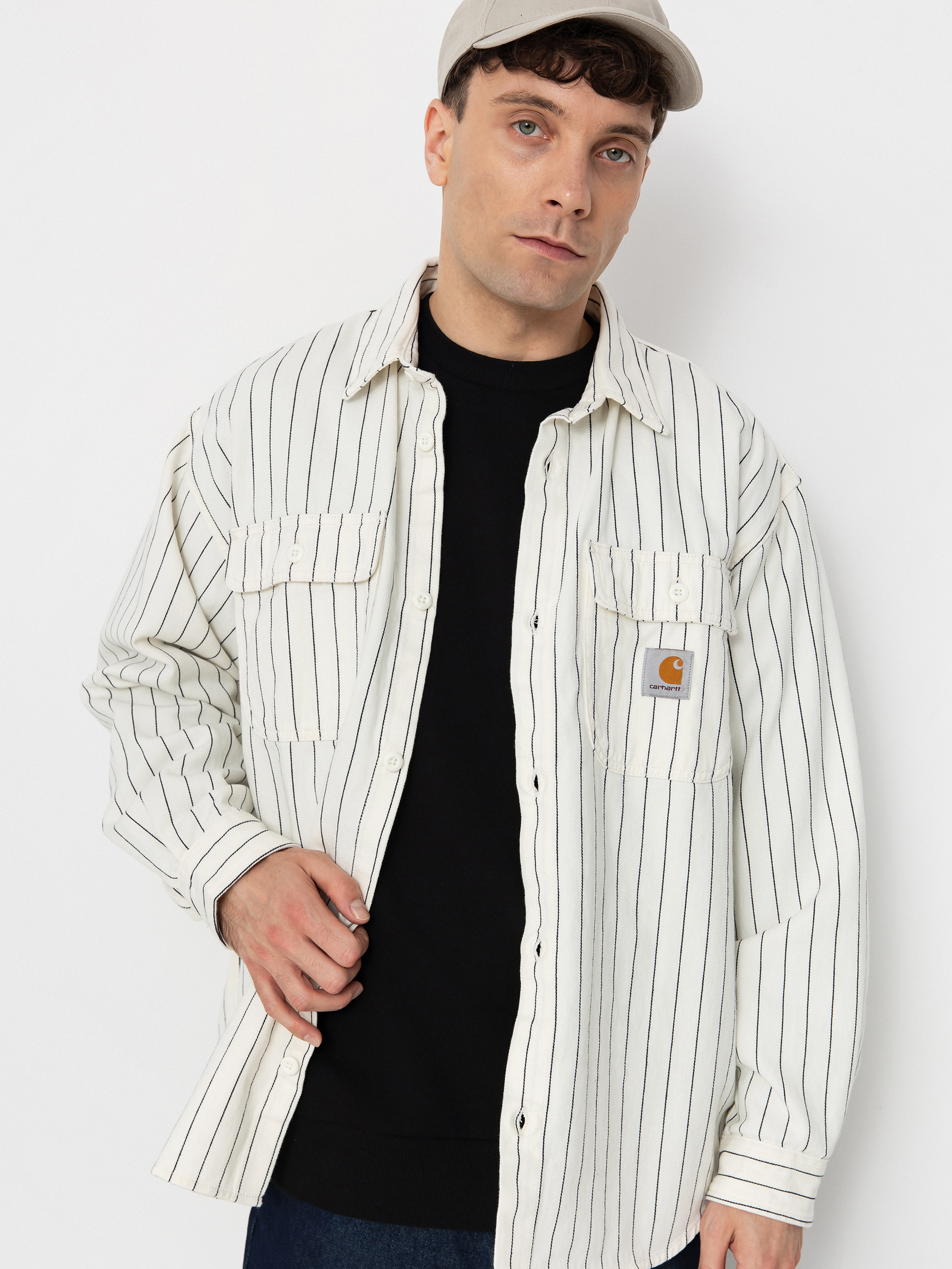 u0420u0438u0437u0430 Carhartt WIP Hendry (seaton stripe/wax/dark navy)