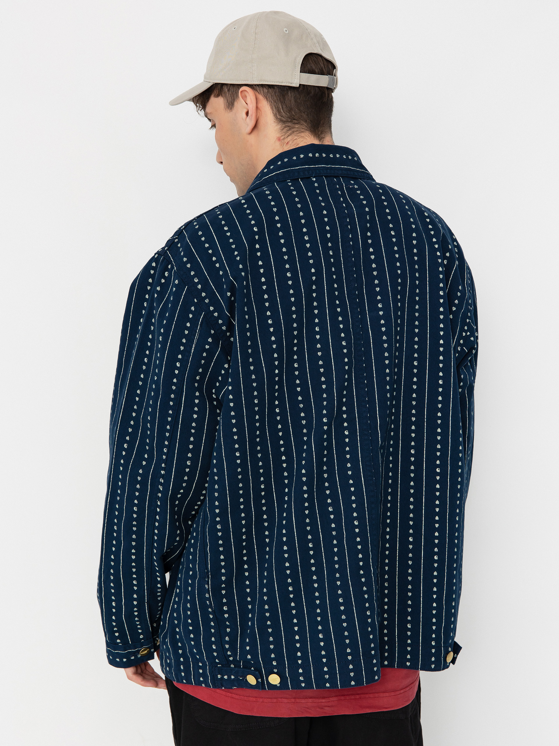 Яке Carhartt WIP Drewe Chore Coat (heart c pinstripe/ink/natural)