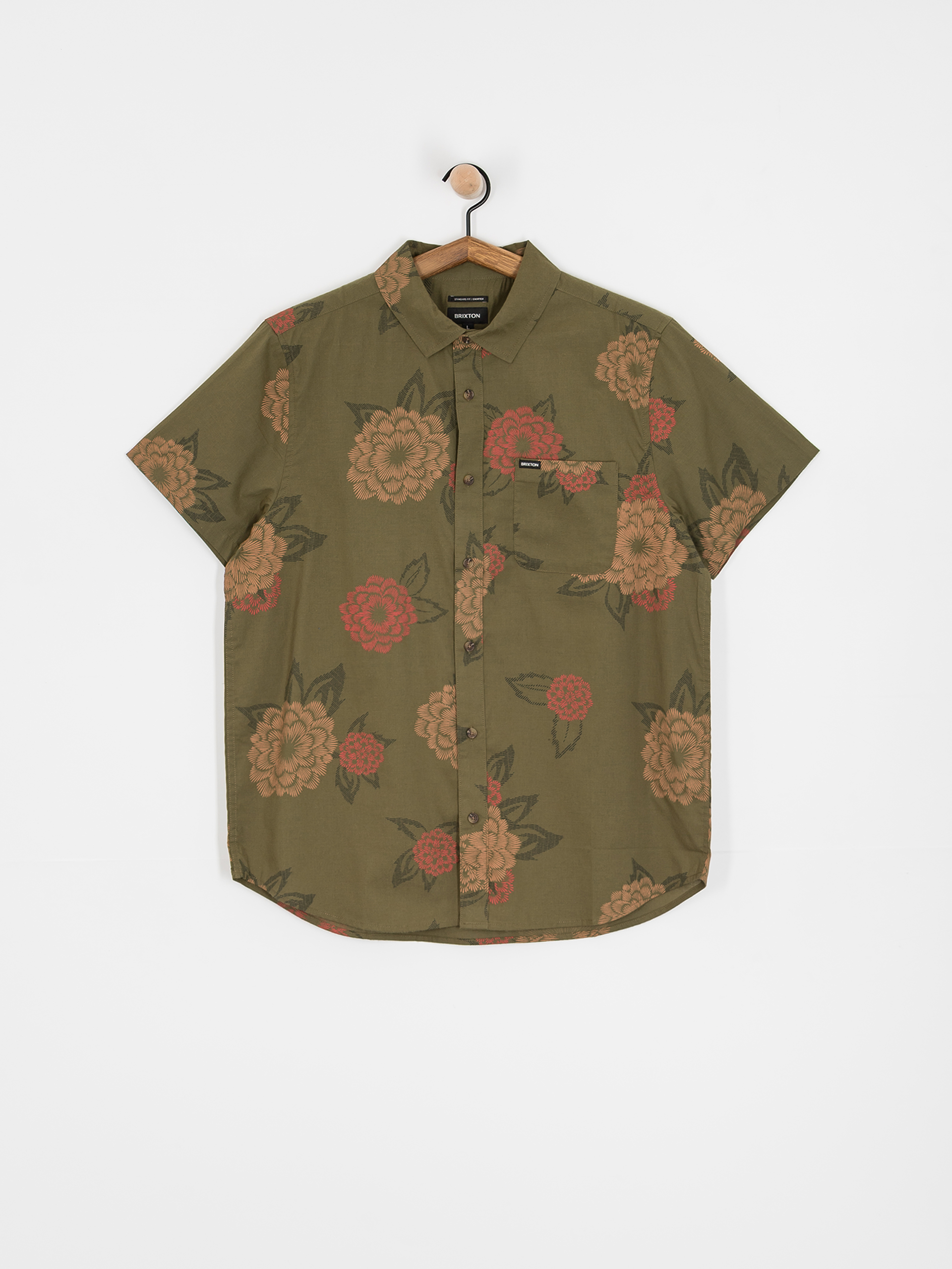 Риза Brixton Charter Print (ivy green/painterly floral)