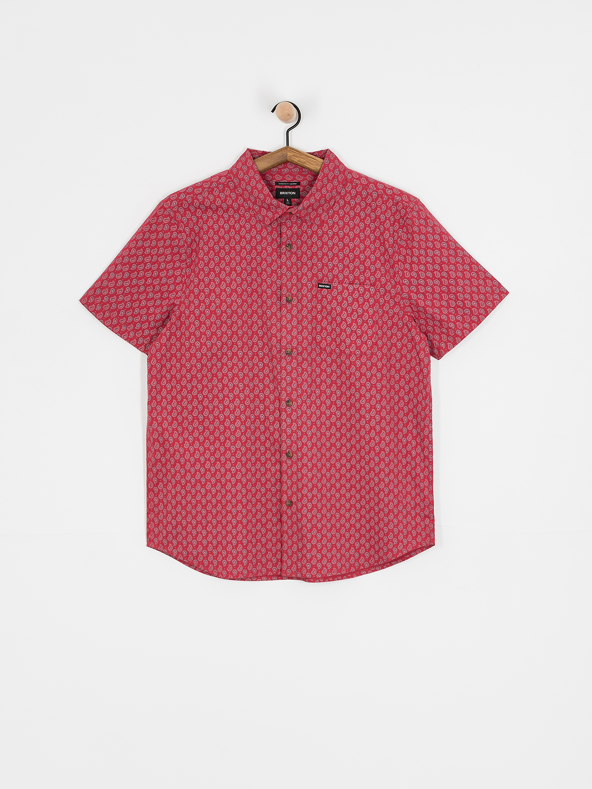 Риза Brixton Charter Print (rust red/paisley)