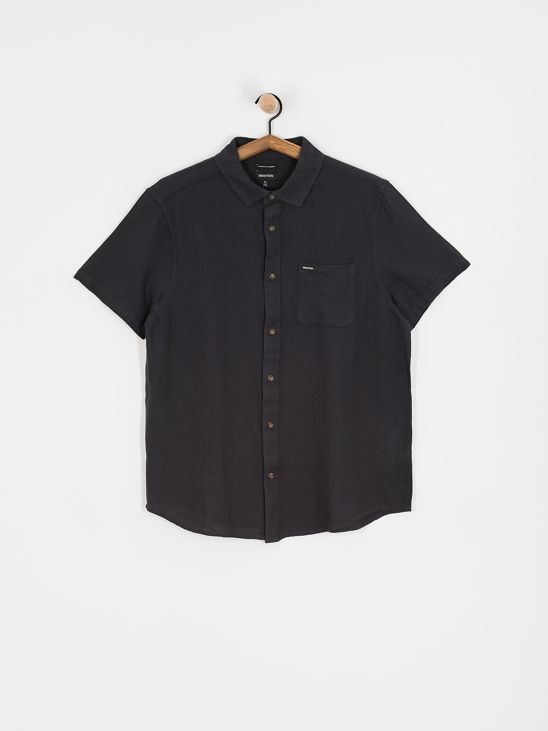 Риза Brixton Charter Org Cttn (washed black)