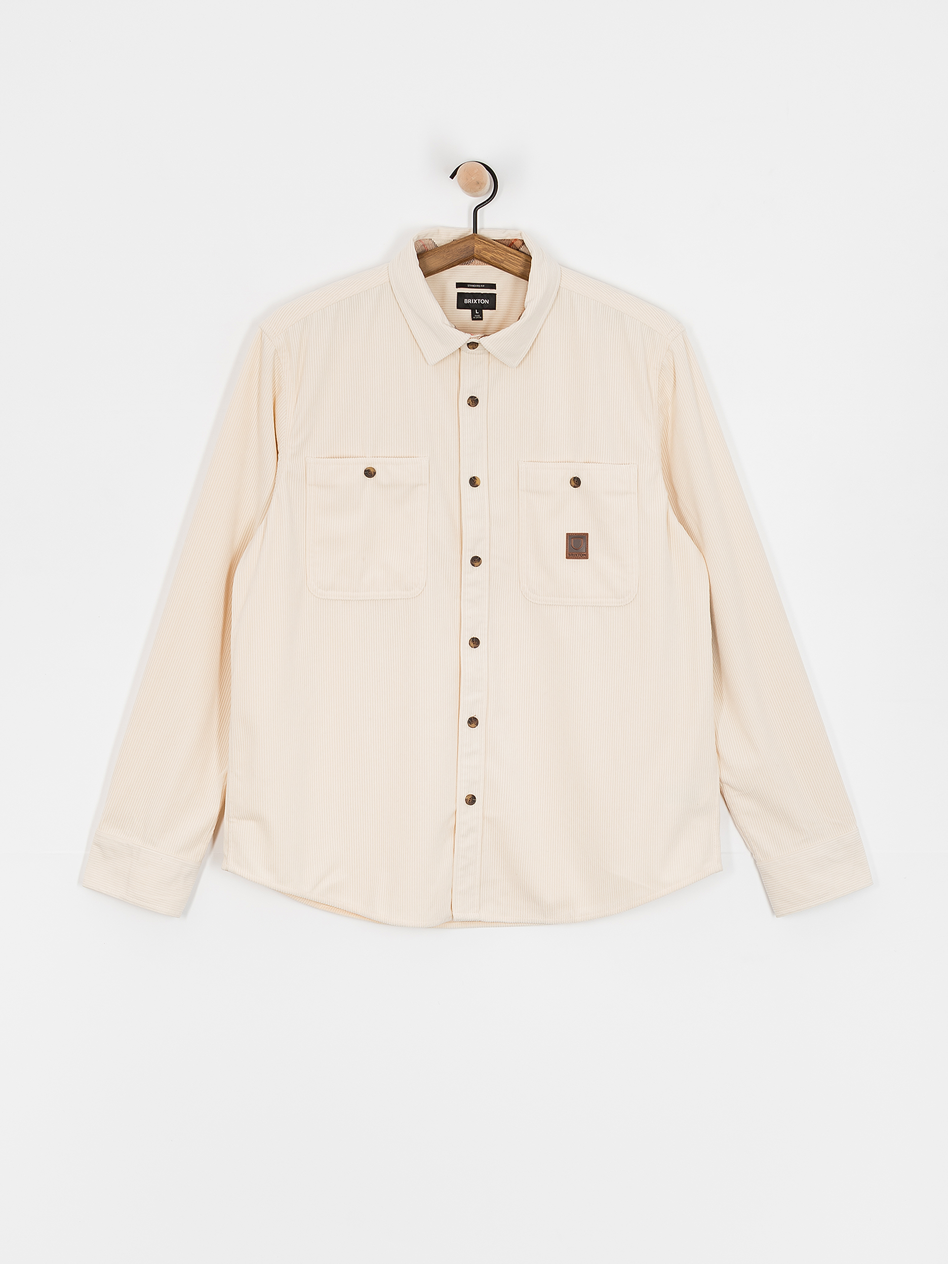 Риза Brixton The Field Corduroy Overshirt (whitecap)