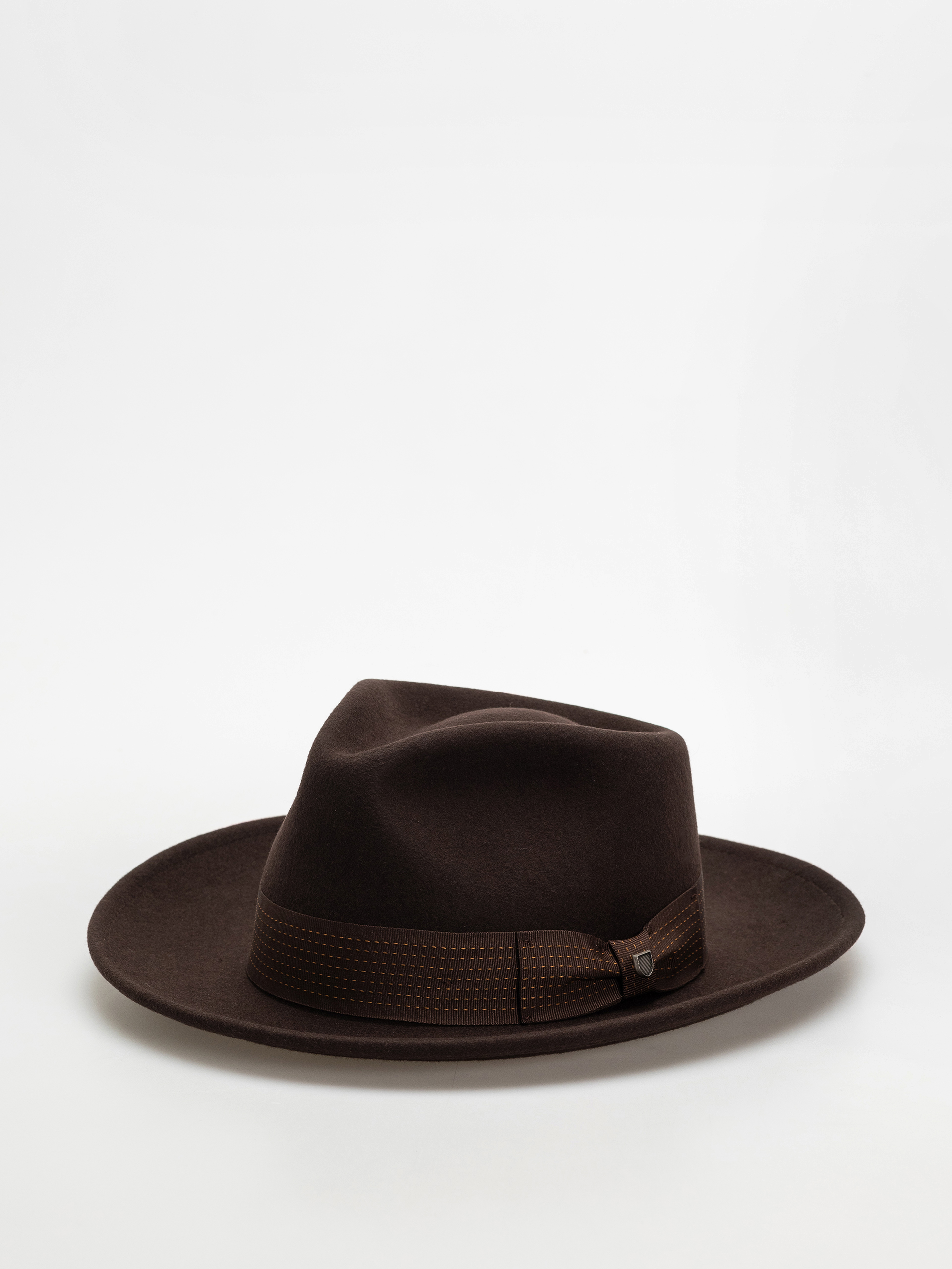 Шапка с периферия Brixton Swindle Convertabrim Fedora (dark brown/chocolate)