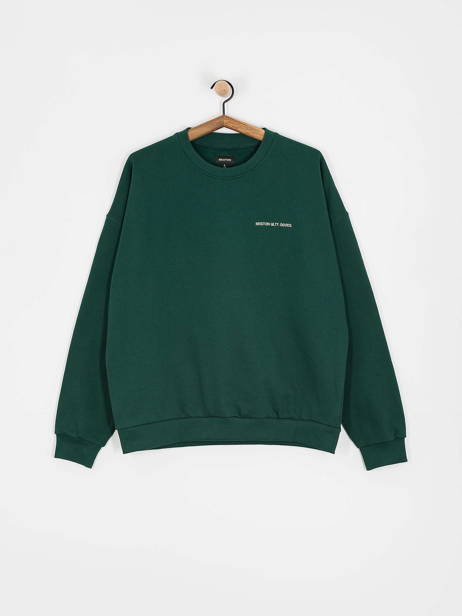 Суитшърт Brixton Embroidered Heavy Weight Crew (deep emerald)