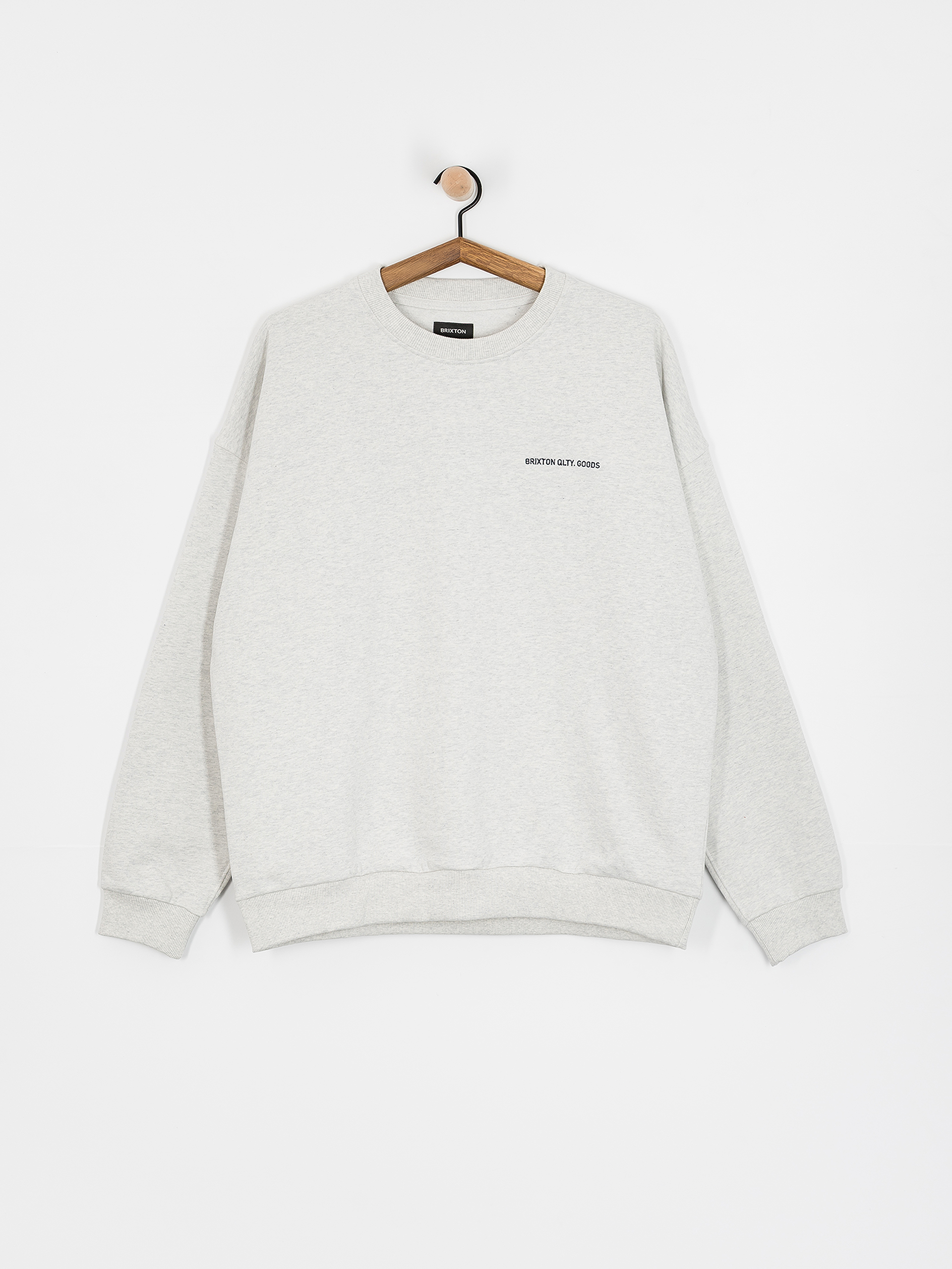 Суитшърт Brixton Embroidered Heavy Weight Crew (heather grey ash)