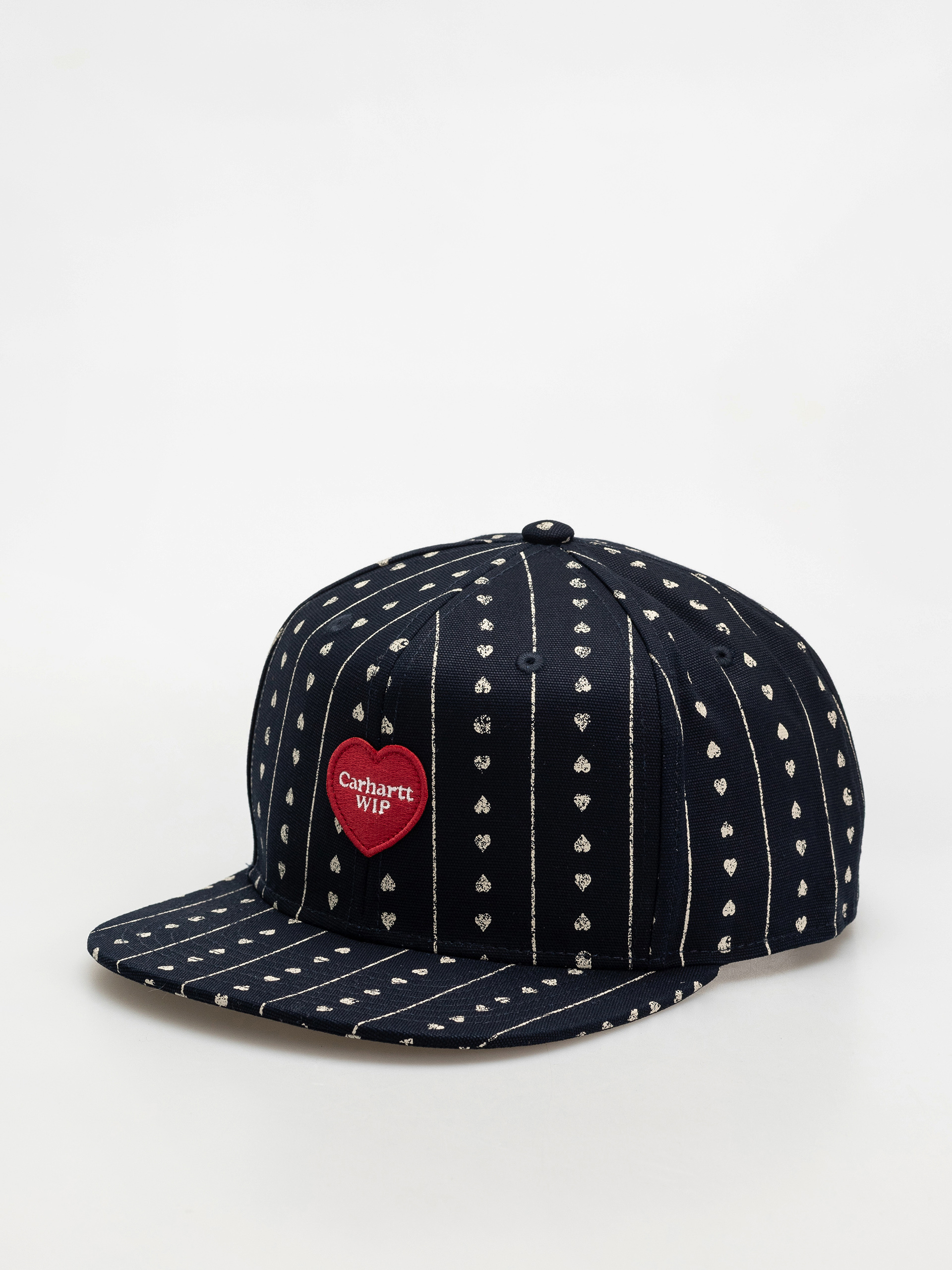 Шапка с козирка Carhartt WIP Drewe (heart c pinstripe/ink/natural/dark navy)