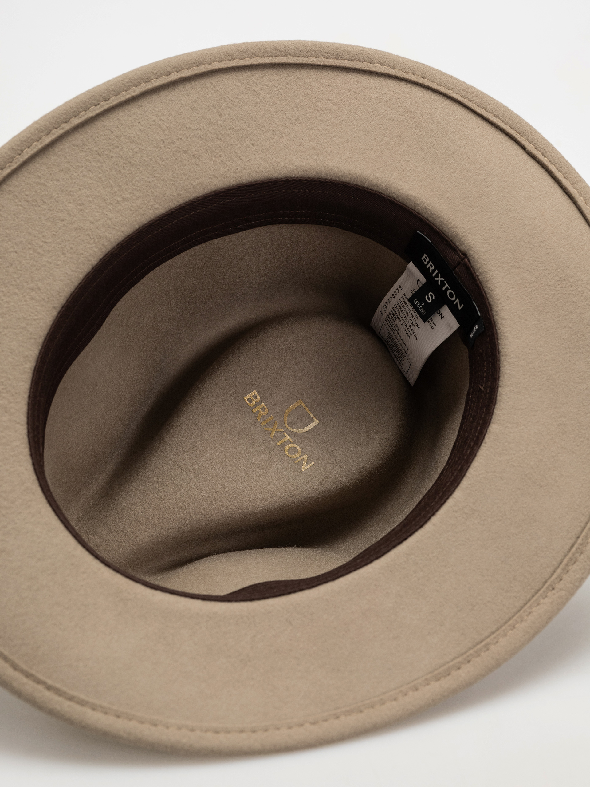 Шапка с периферия Brixton Messer Packable Fedora (timberwolf/light brown)