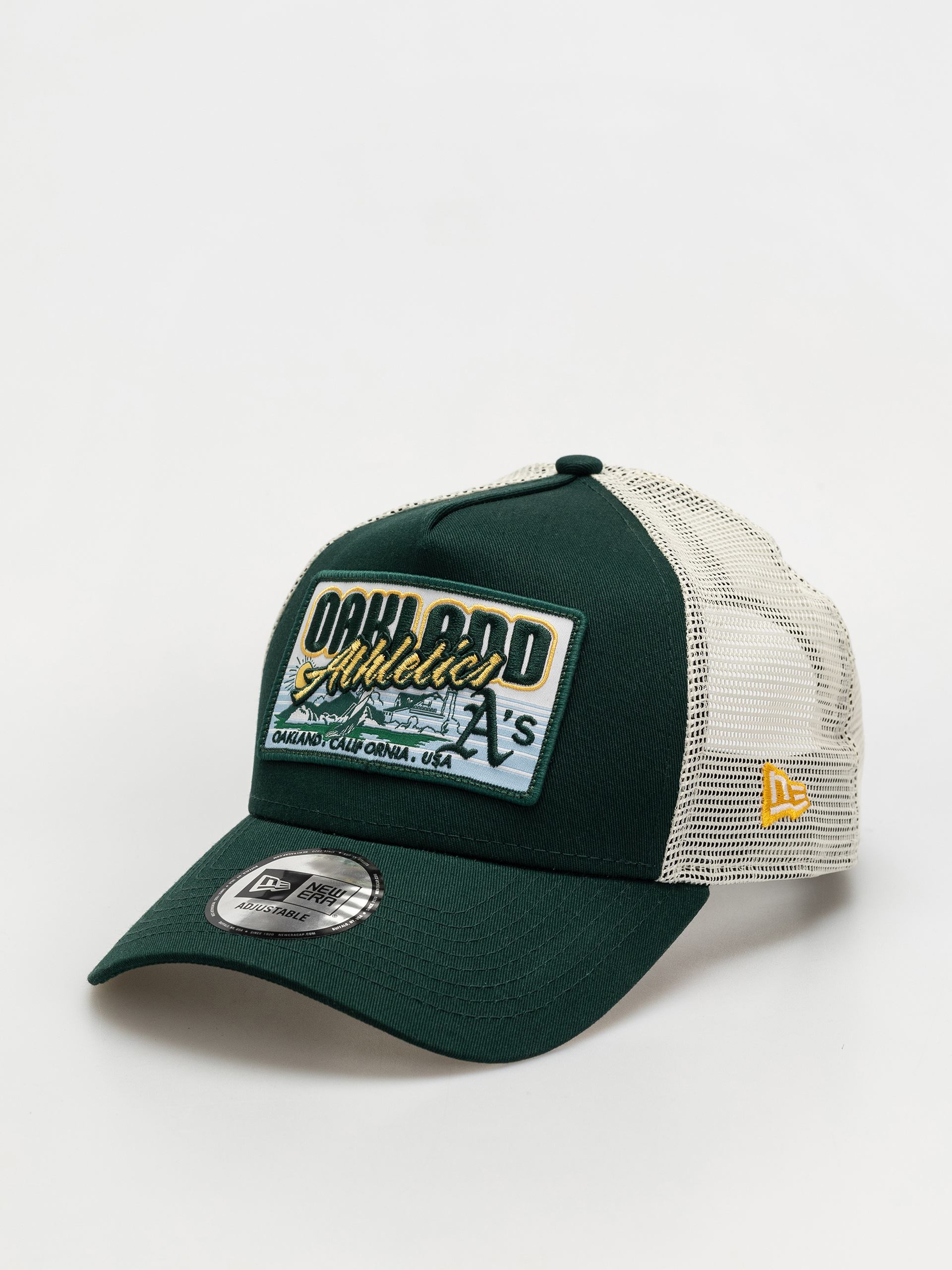 Шапка с козирка New Era MLB Patch Trucker Athletics (dark green)