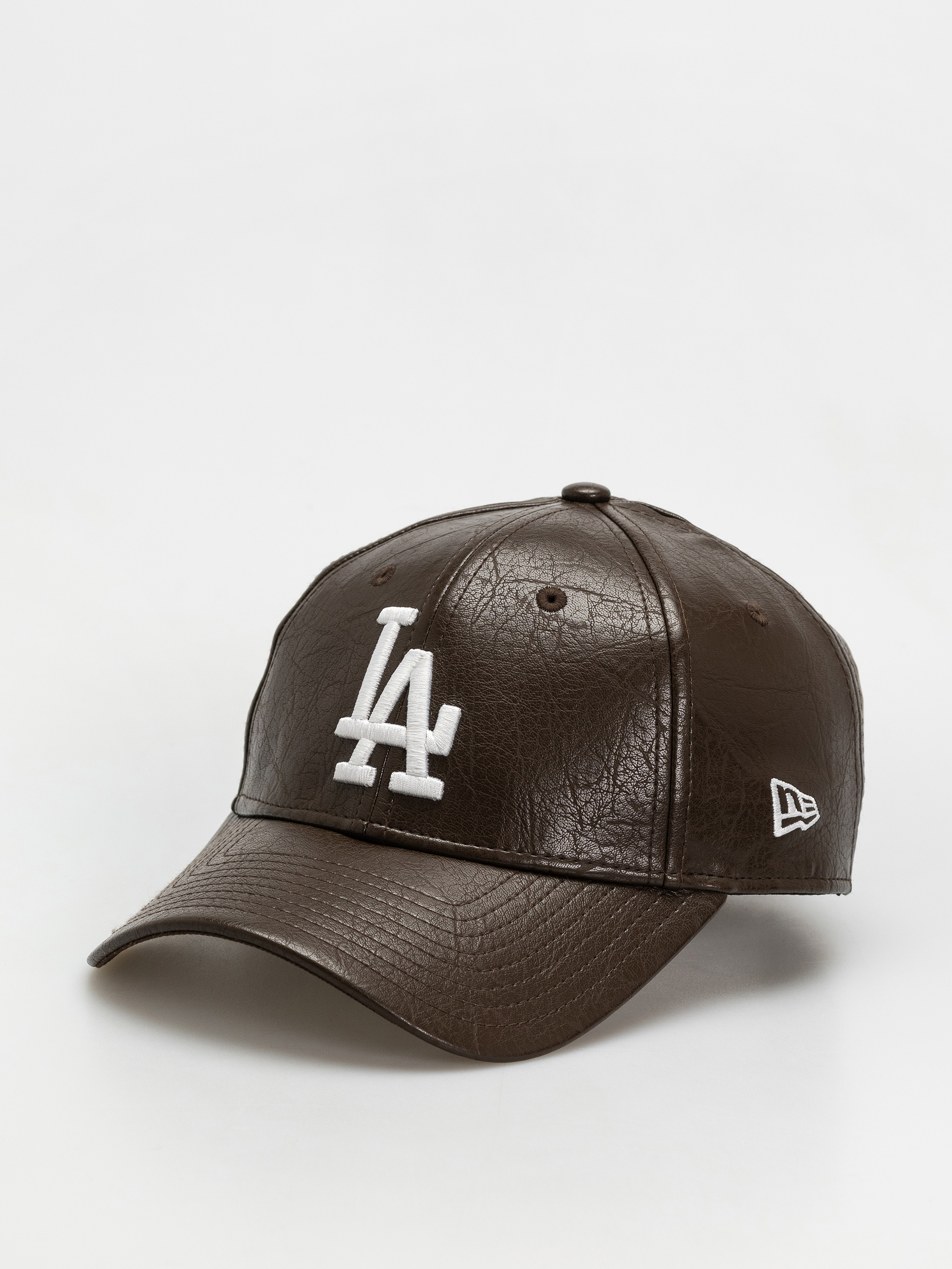 Шапка с козирка New Era Crinkled Pu 9Forty La Dodgers Wmn (dark brown)