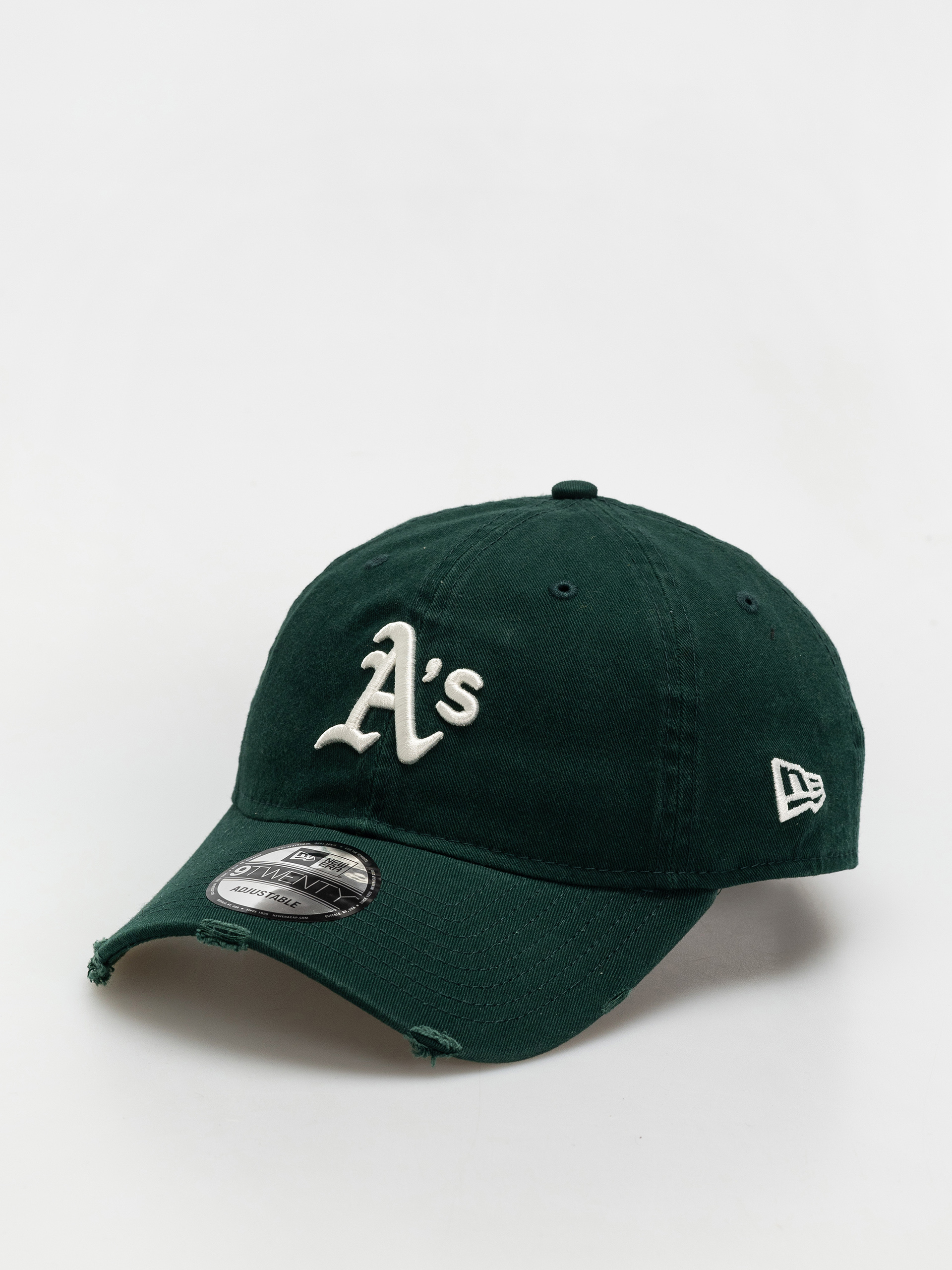 Шапка с козирка New Era Distressed 9Twenty Athletics (dark green)