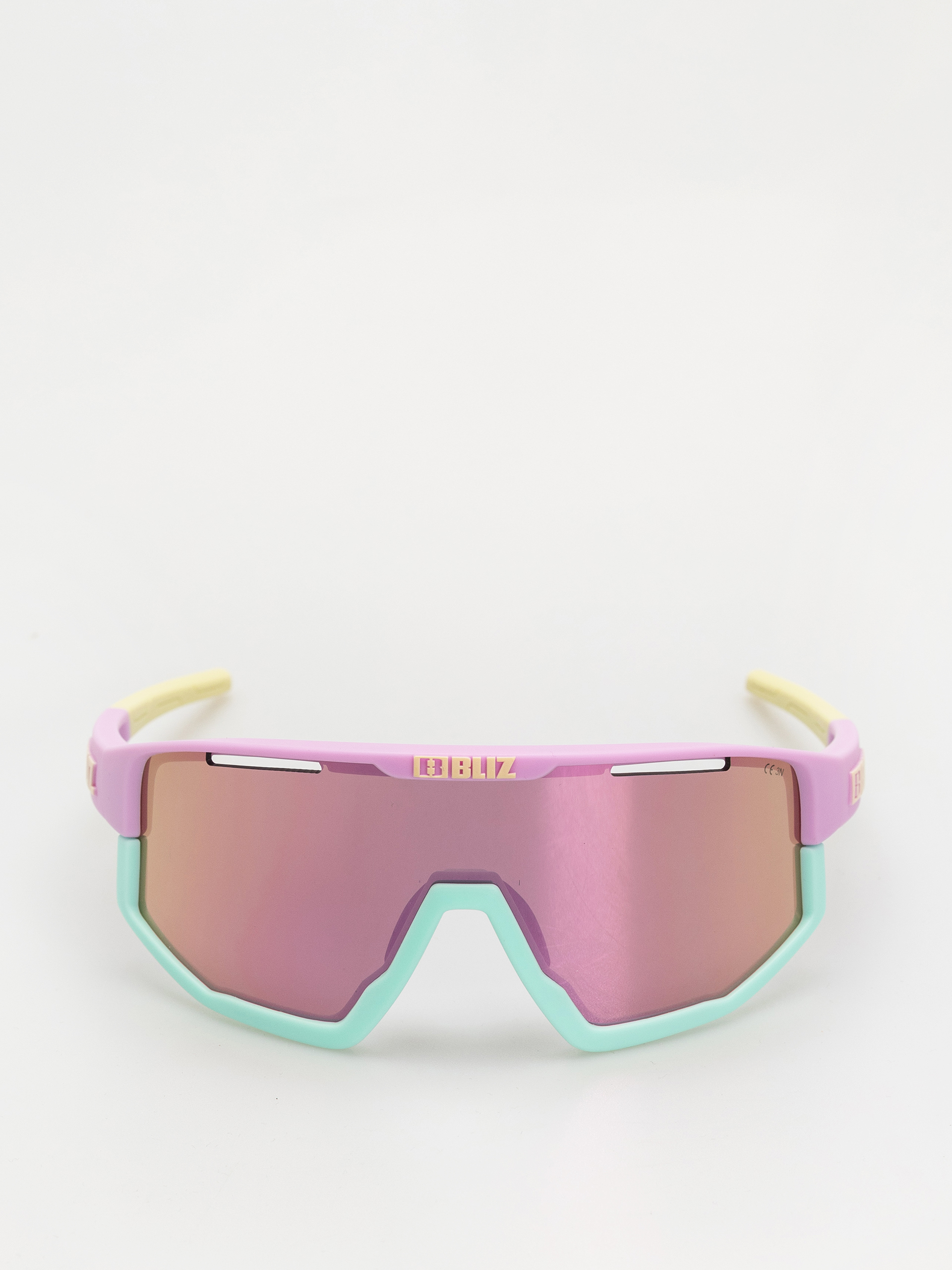 Слънчеви очила Bliz Fusion (matt pastel purple w yellow logo matt mint jawbone + spare jawbone in yellow/brown w pink multi)