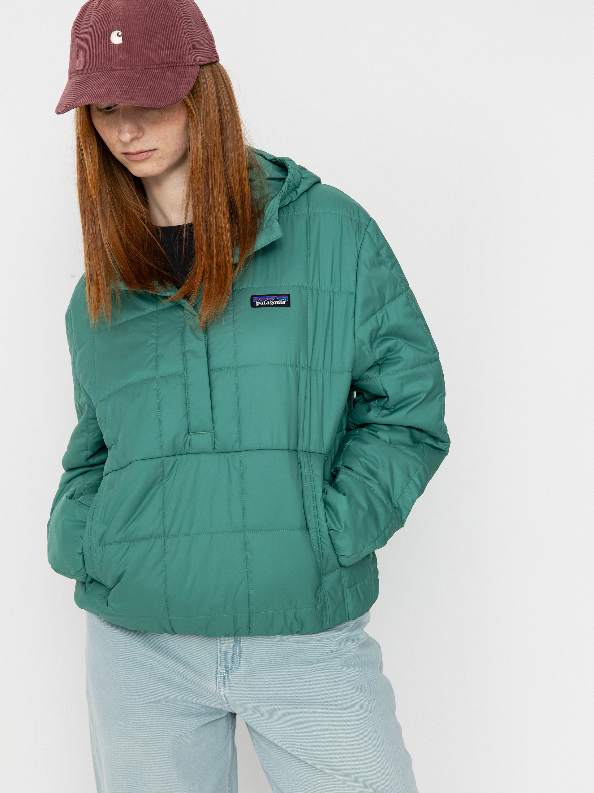 Суитшърт с качулка Patagonia Light Gust HD Wmn (heartleaf green)