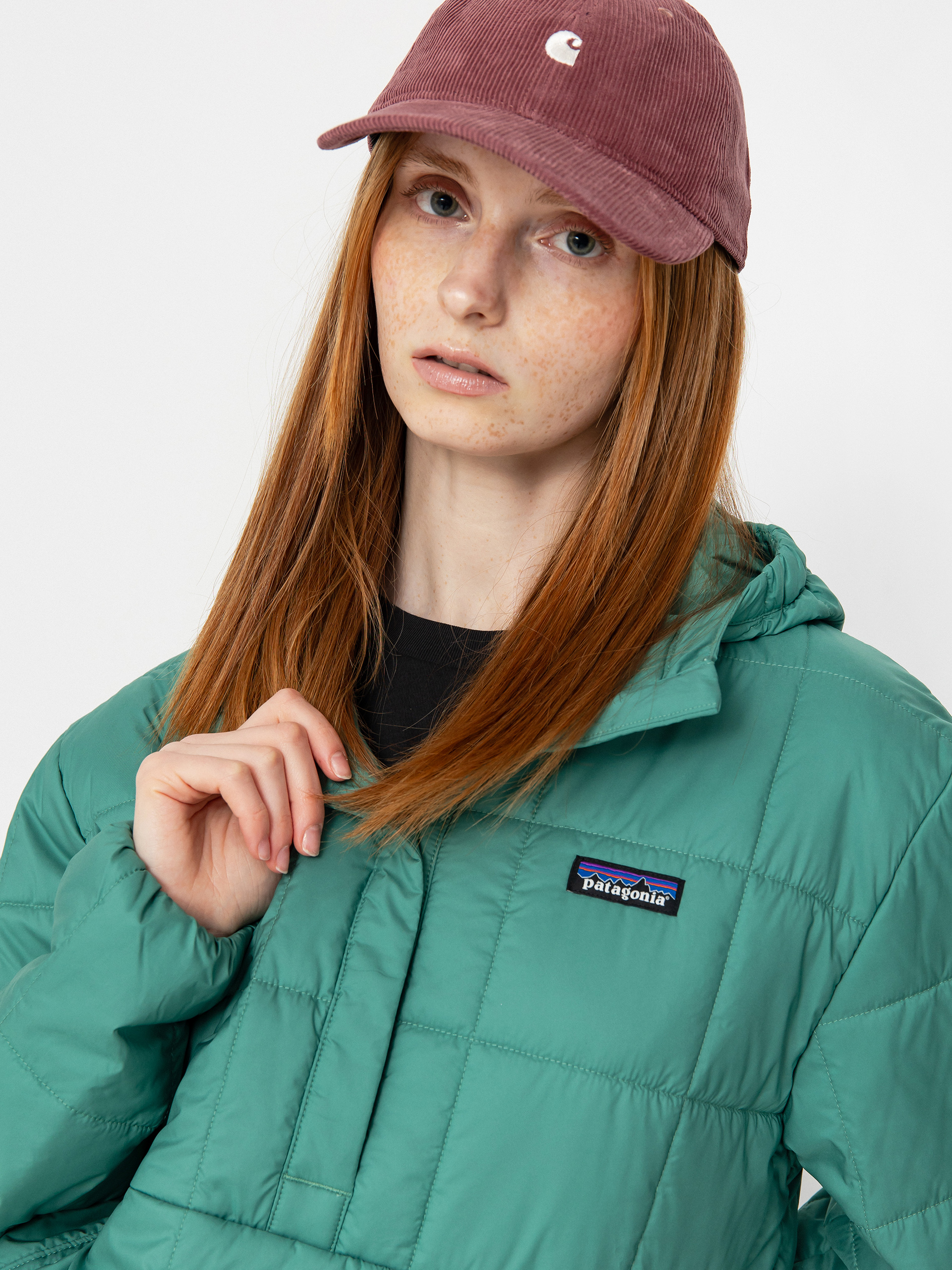 Суитшърт с качулка Patagonia Light Gust HD Wmn (heartleaf green)