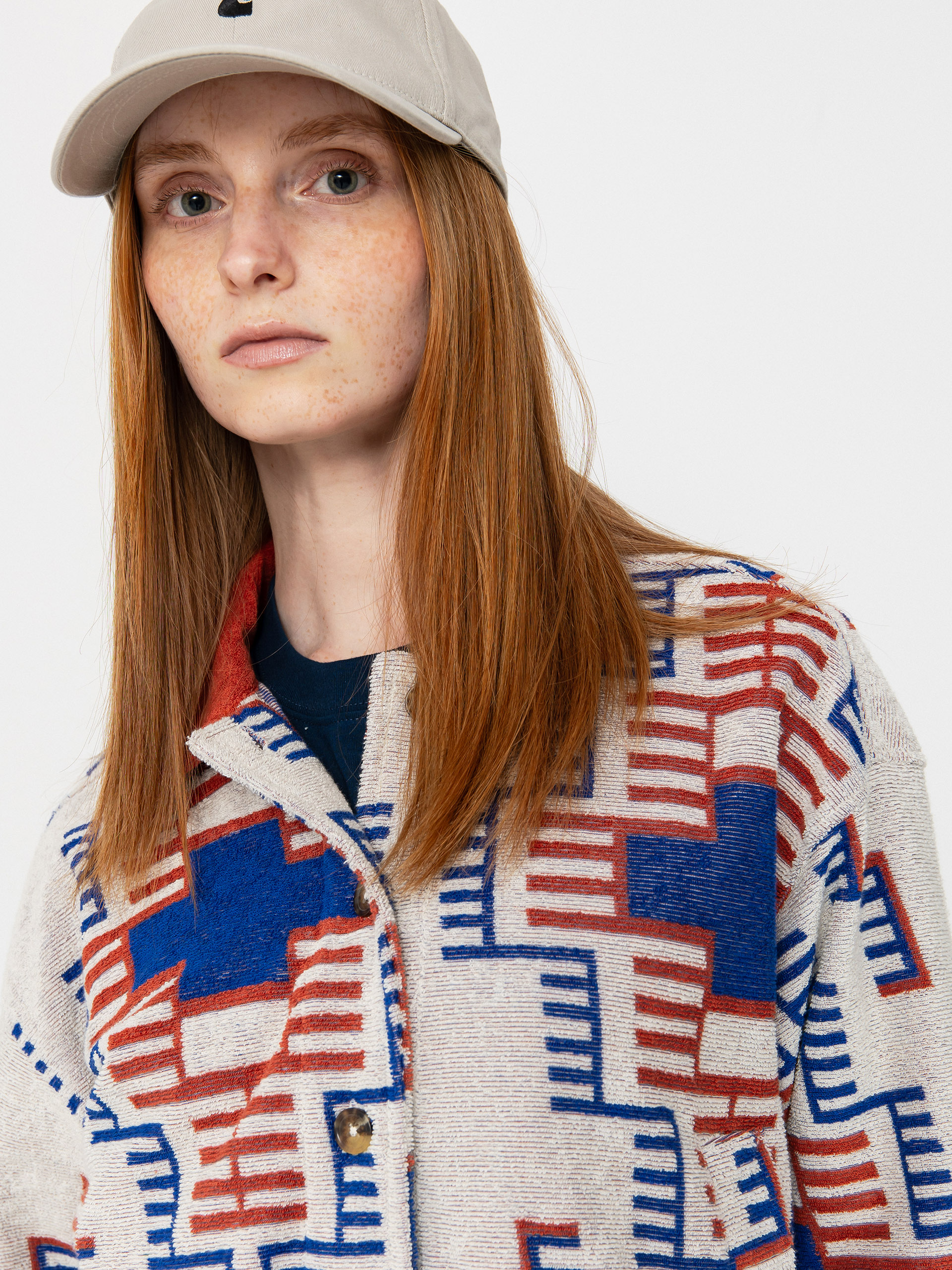 Яке Brixton Trail Terry Cloth Trucker Wmn (electronic indigo pattern)