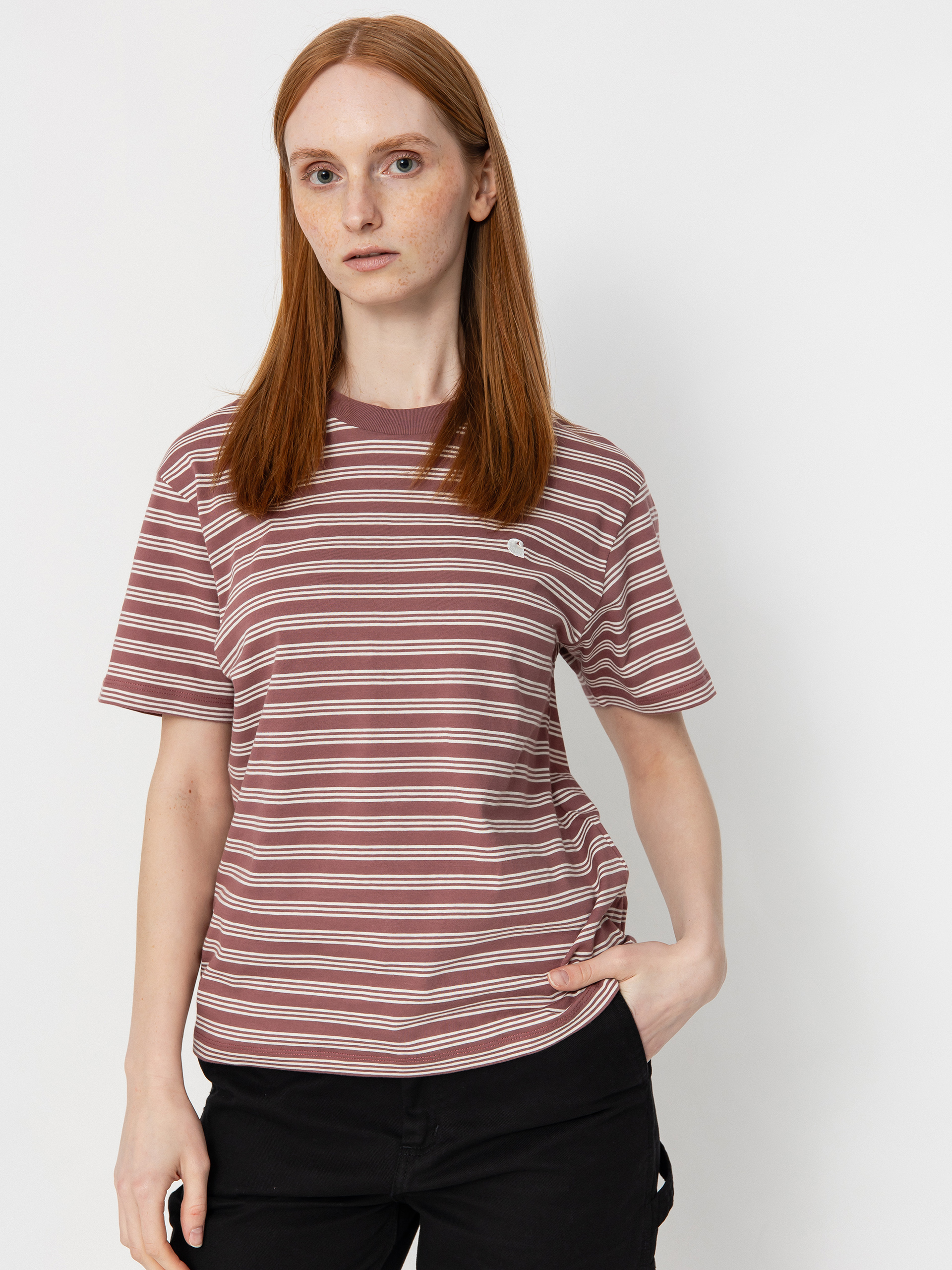 Тениска Carhartt WIP Sydney Wmn (sydney stripe/dusky pink)