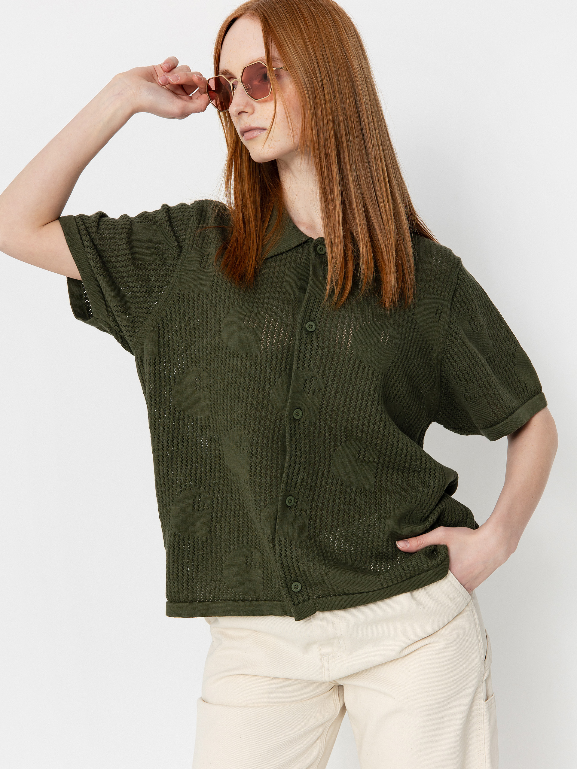 Риза Carhartt WIP Temple Knit Wmn (dollar green)