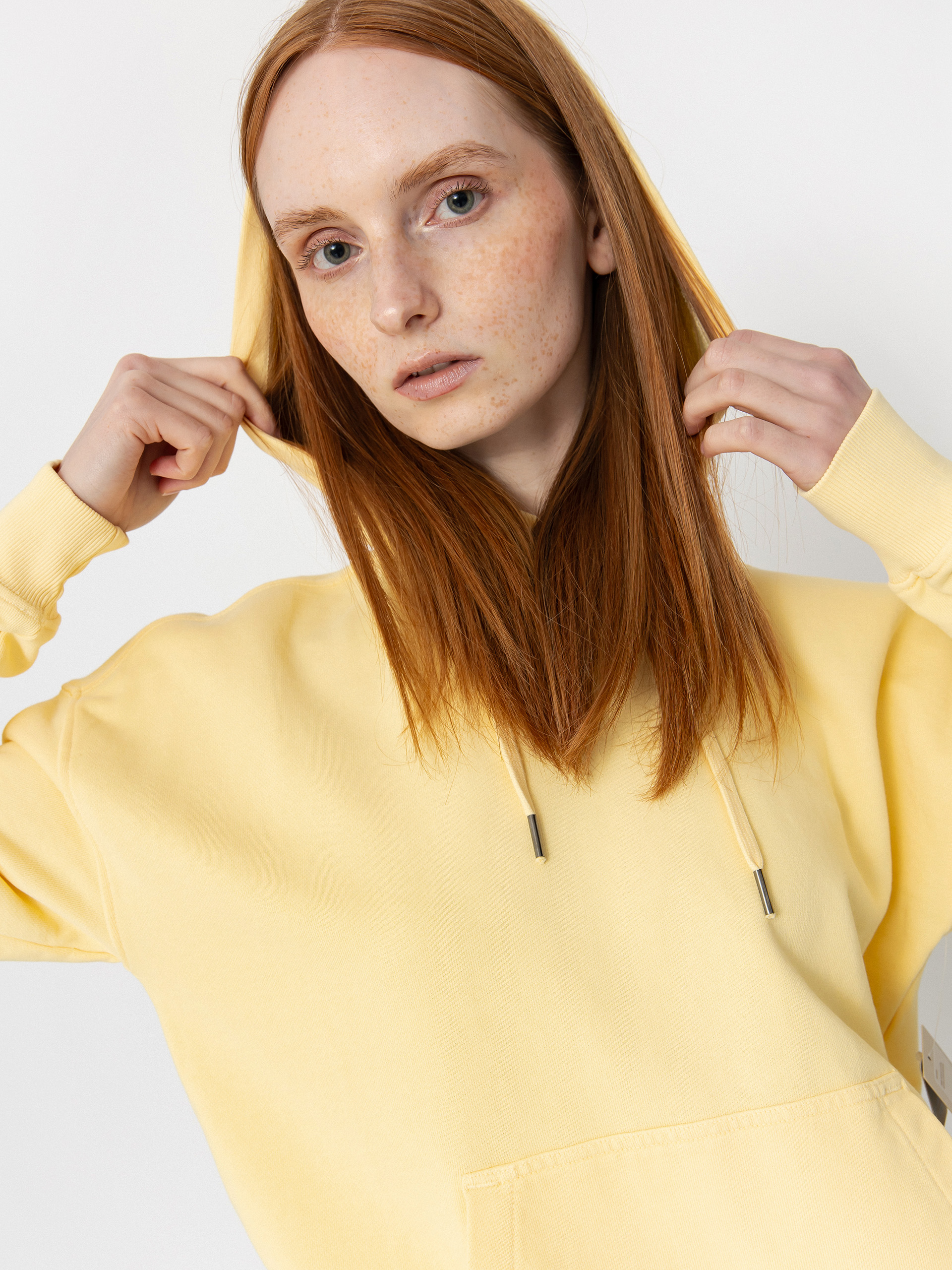 Суитшърт с качулка Brixton Cross Loop Ft HD Wmn (panna cotta)