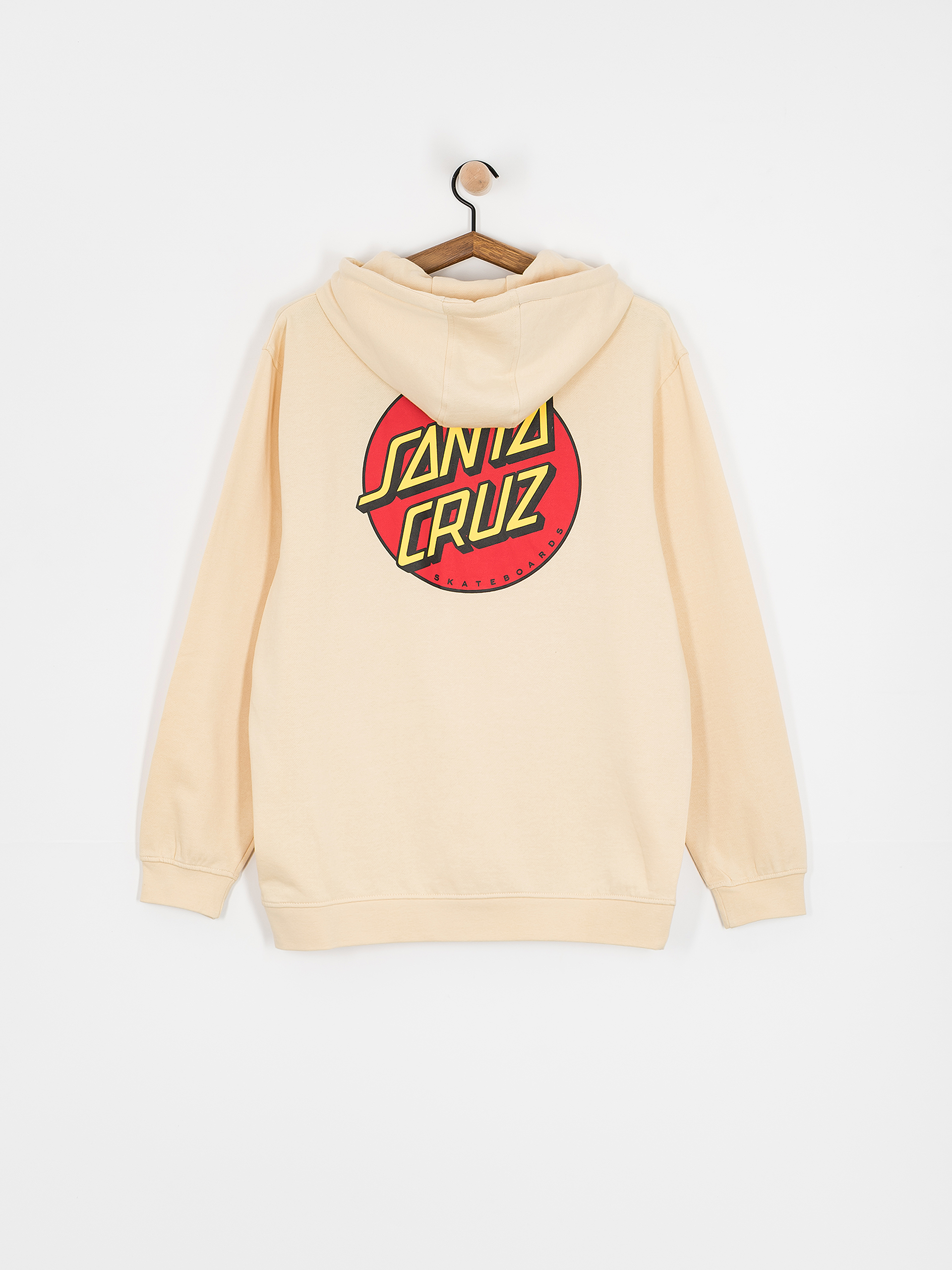 Суитшърт с качулка Santa Cruz Classic Dot Chest HD (blond wood)
