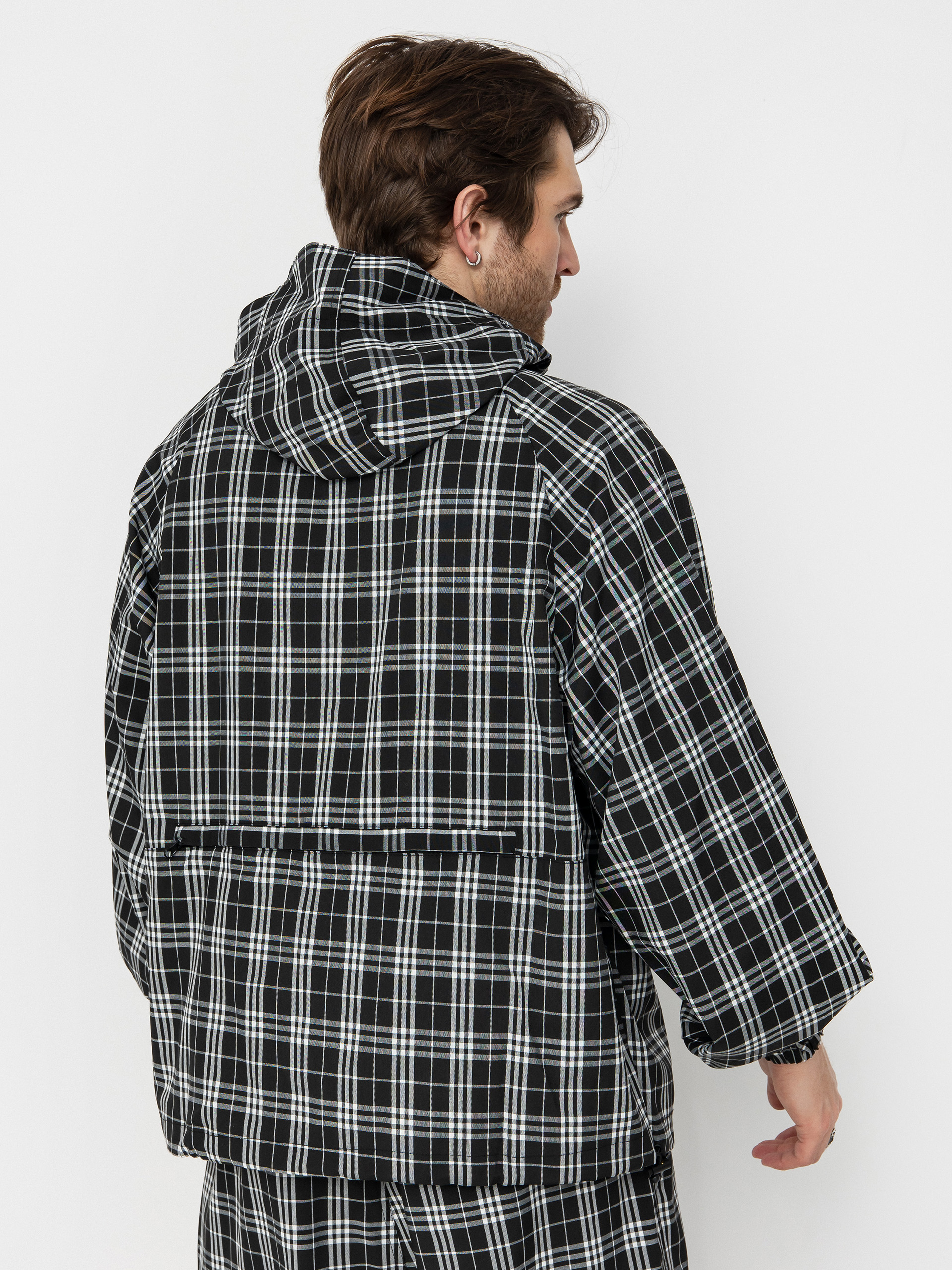 Яке Wasted Paris Yard Tartan Windbreaker (black/white)
