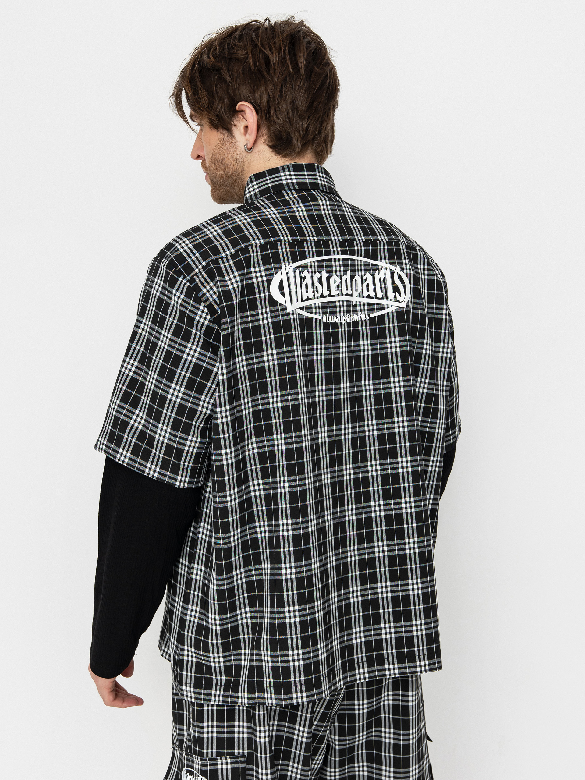 Риза Wasted Paris Yard Tartan Shirt Age (black/white)