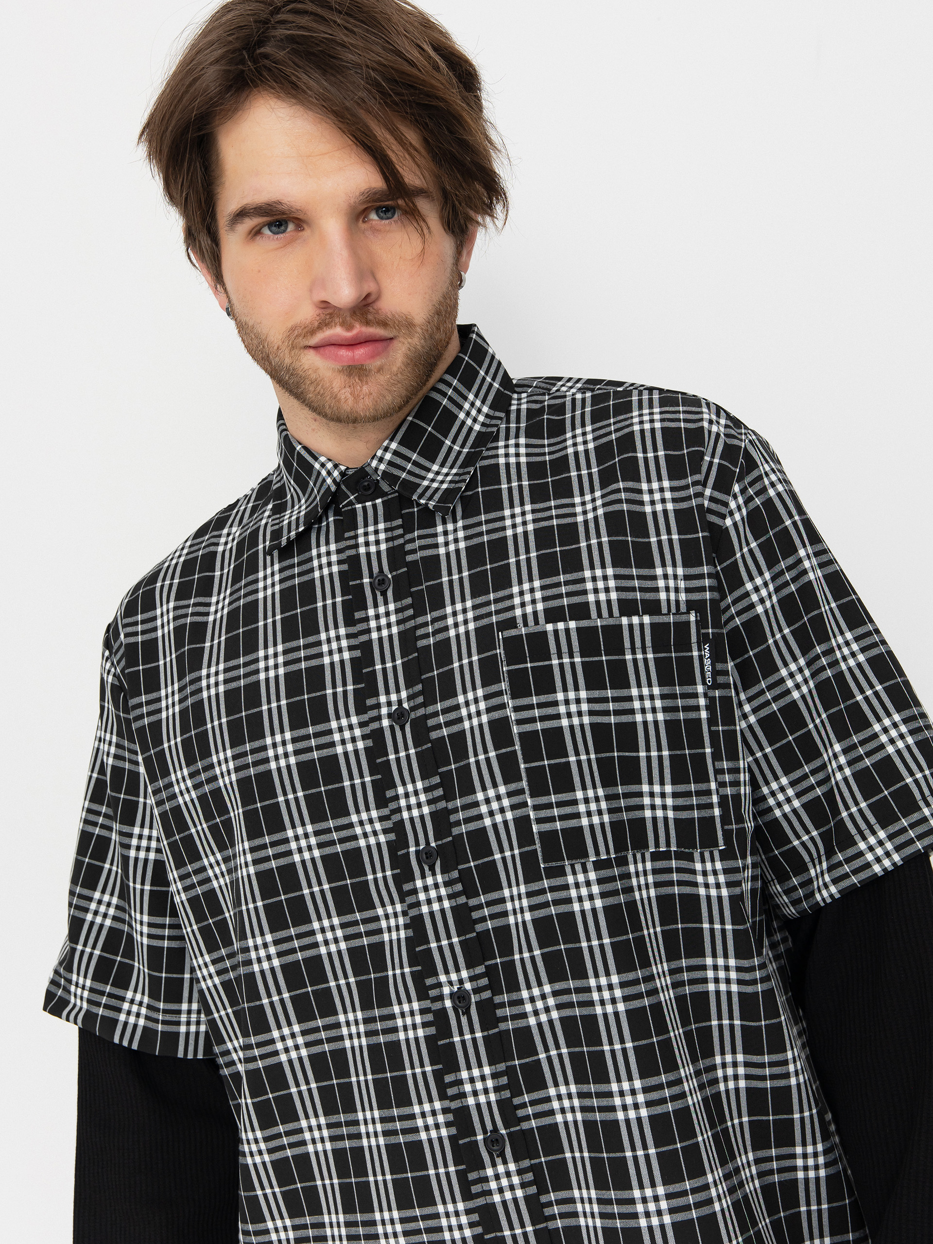 Риза Wasted Paris Yard Tartan Shirt Age (black/white)