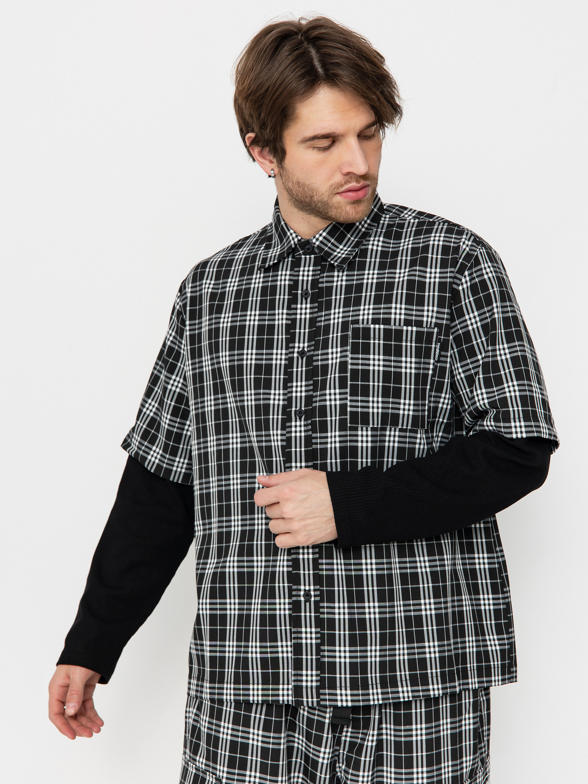 Риза Wasted Paris Yard Tartan Shirt Age (black/white)