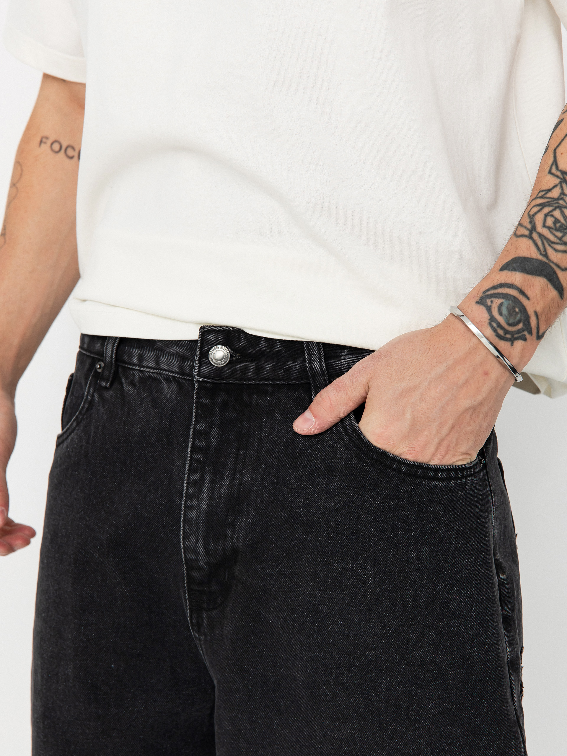 Панталони Wasted Paris Kingdom Curve Destroy Casper (faded black)