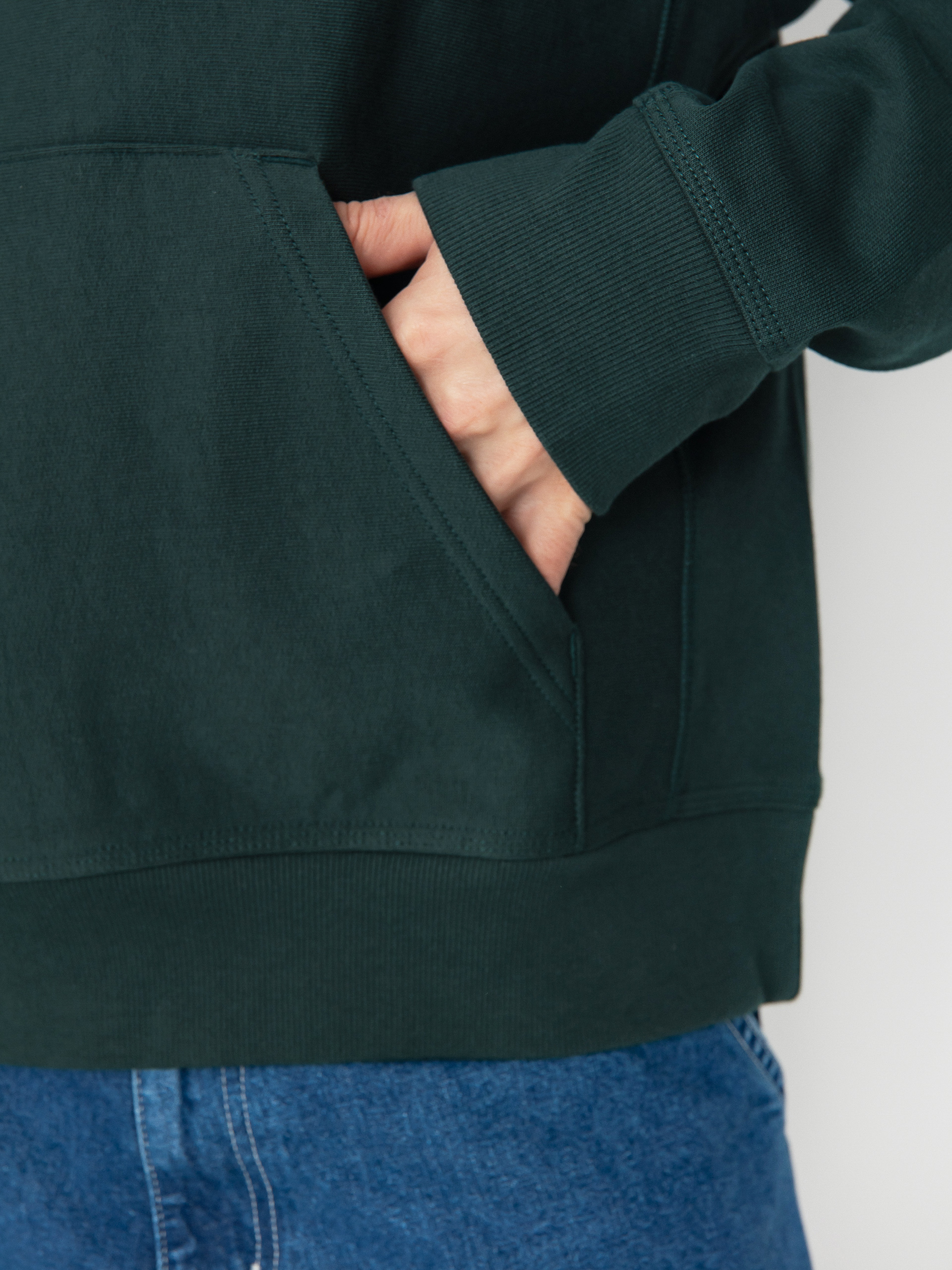 Суитшърт с качулка Carhartt WIP American Script HD (conifer)