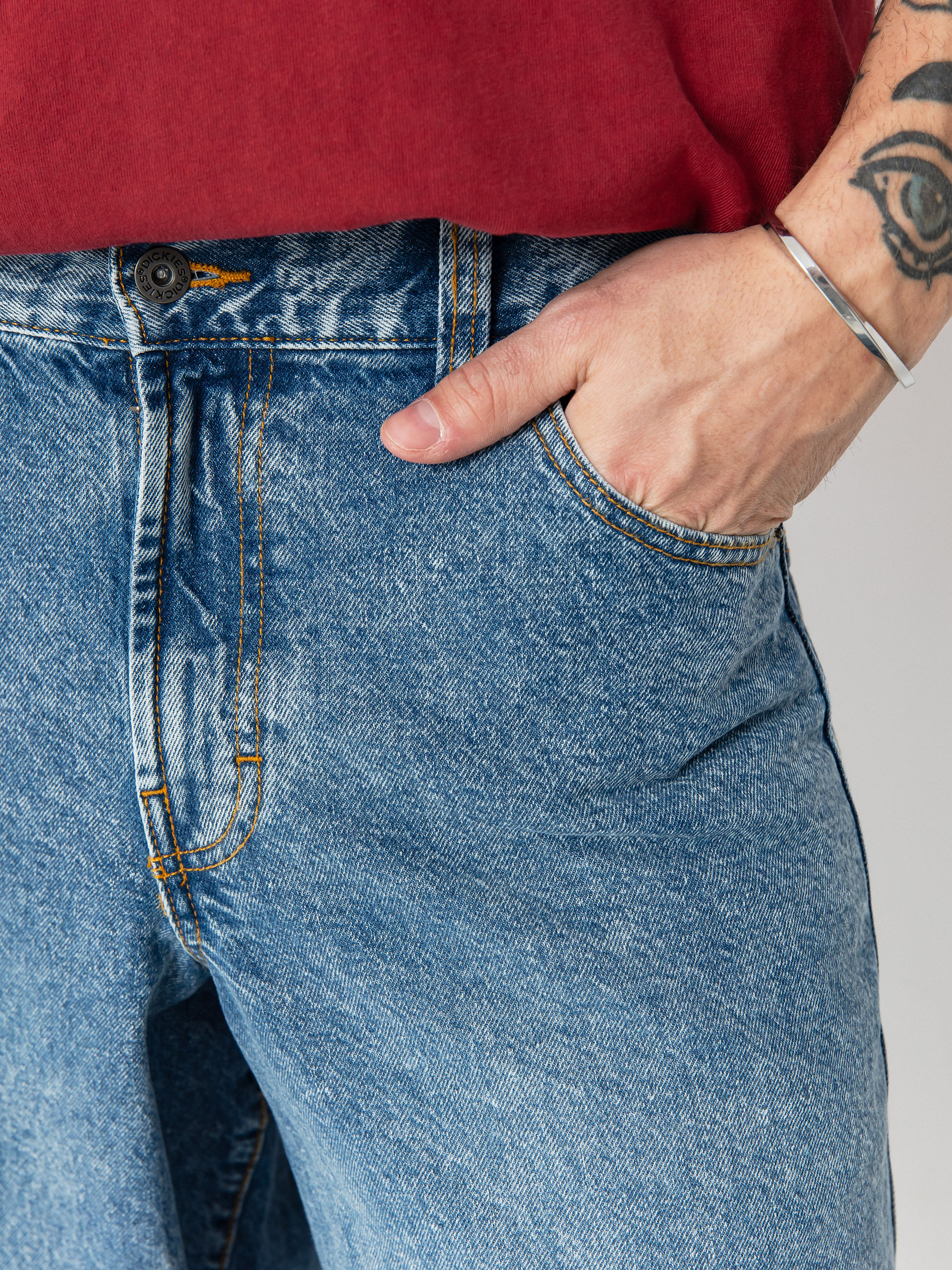 Панталони Dickies Loose Wave (rinsed blue w/fade)