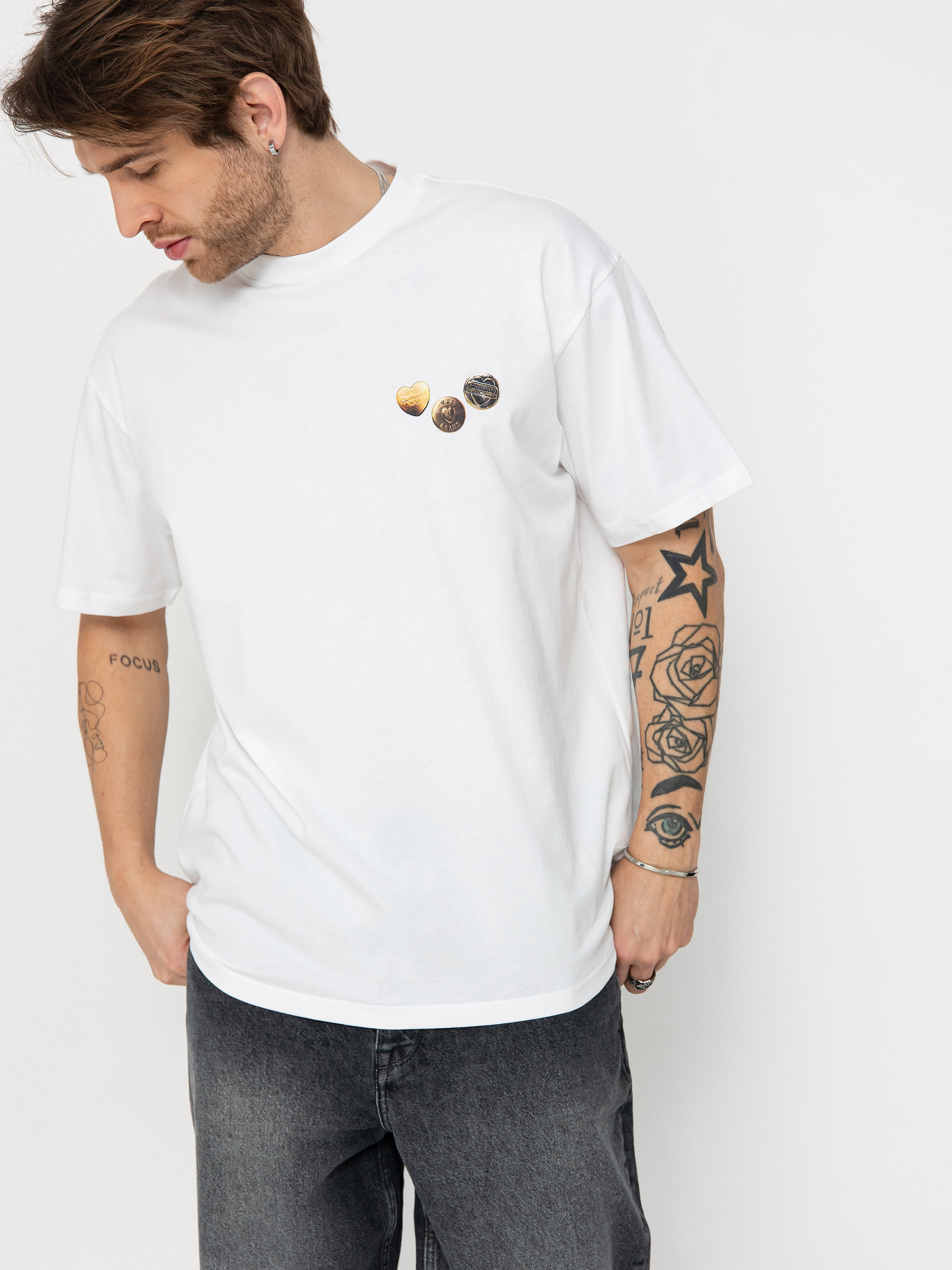 Тениска Carhartt WIP Button (white)