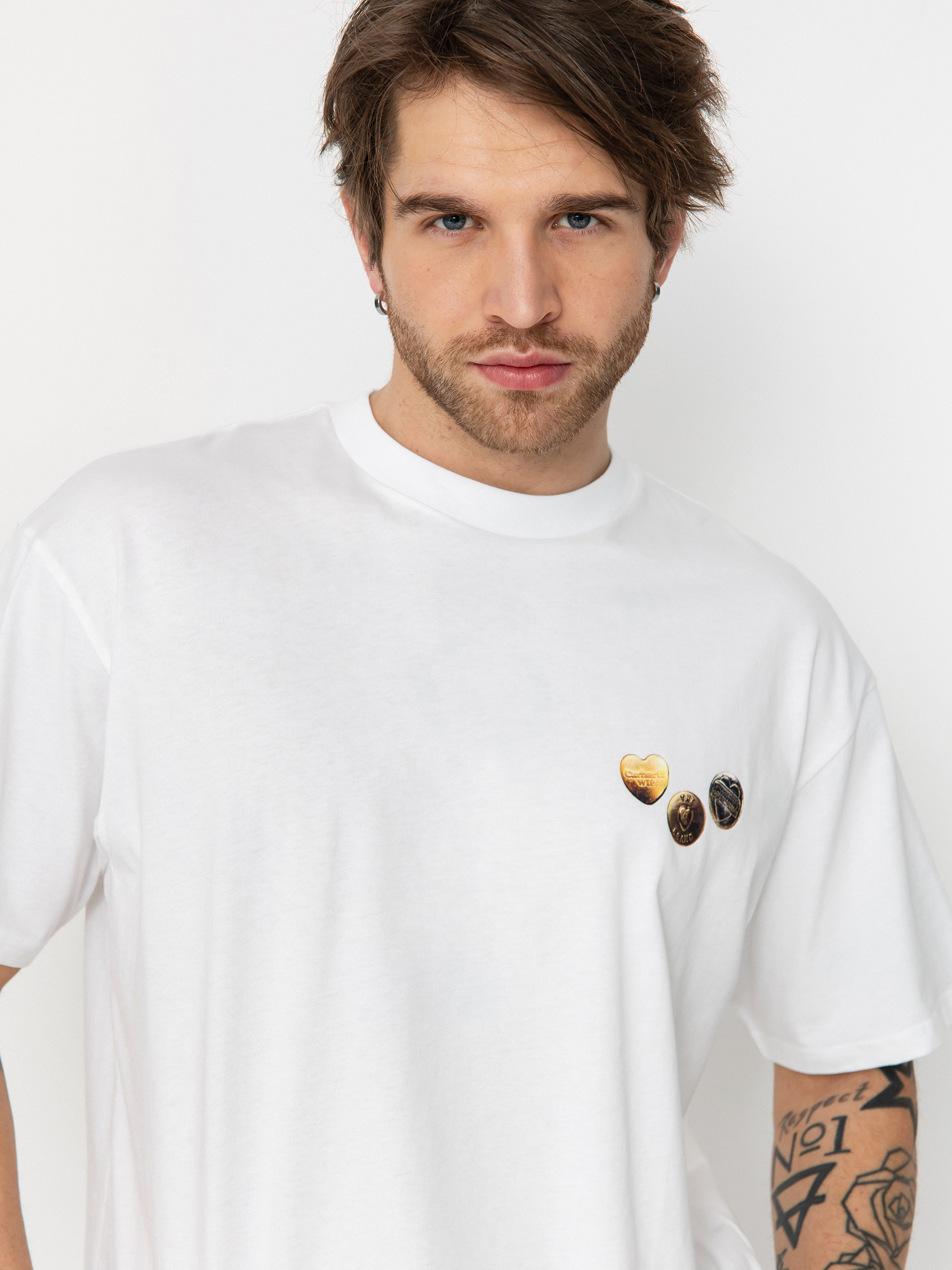 Тениска Carhartt WIP Button (white)
