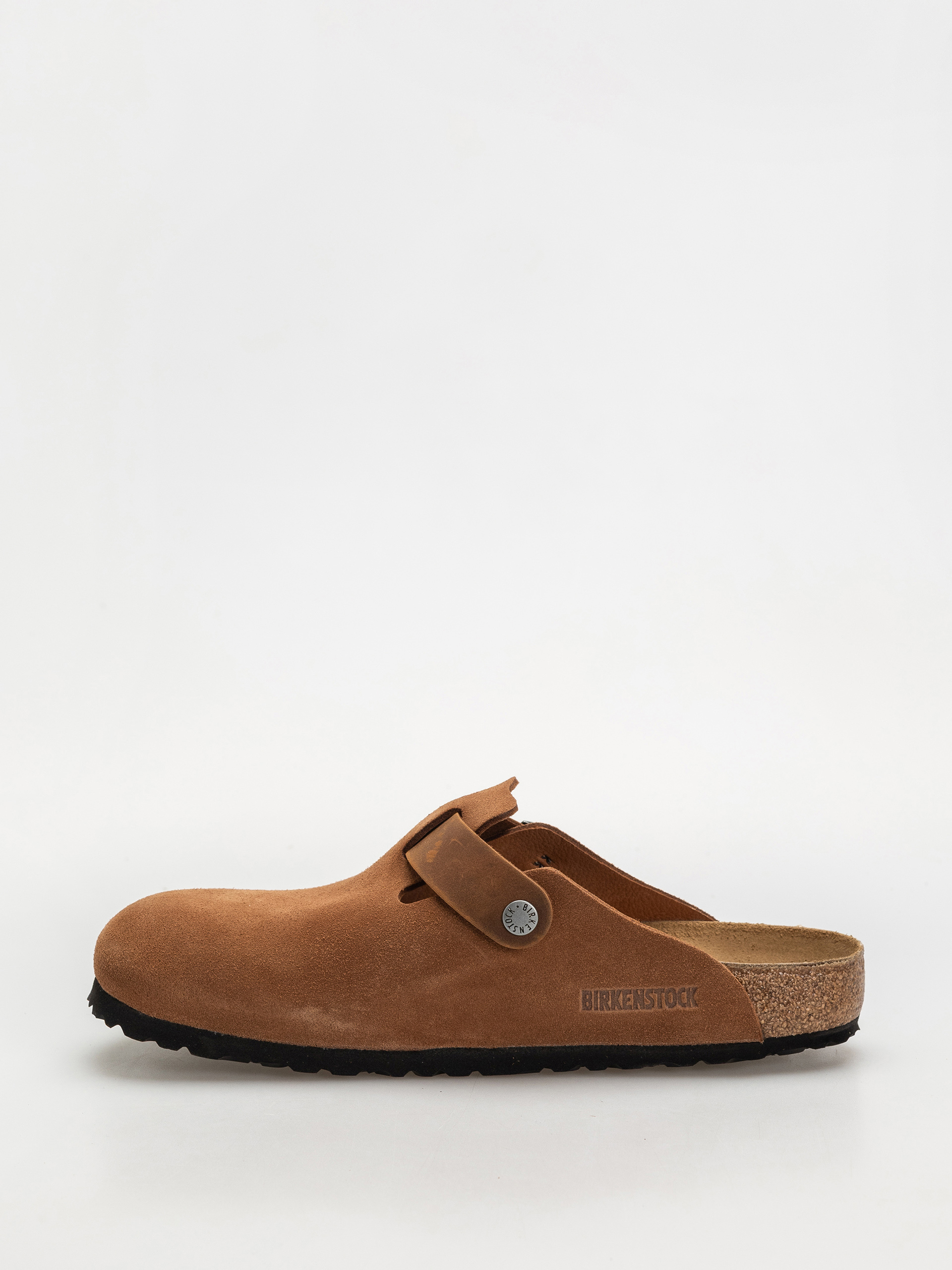 Чехли Birkenstock Boston Suede Oiled Leather Regular (cognac)