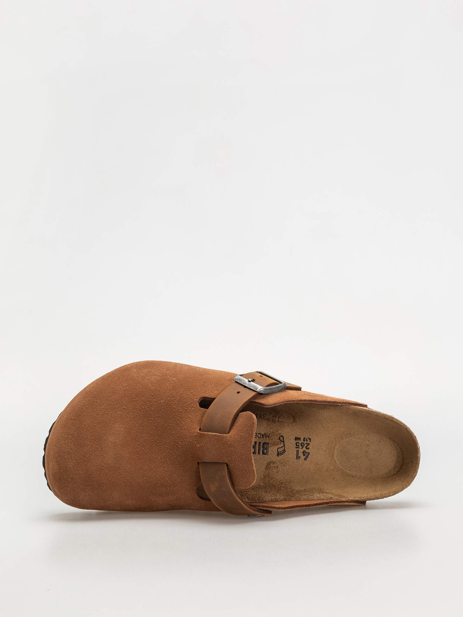Чехли Birkenstock Boston Suede Oiled Leather Regular (cognac)