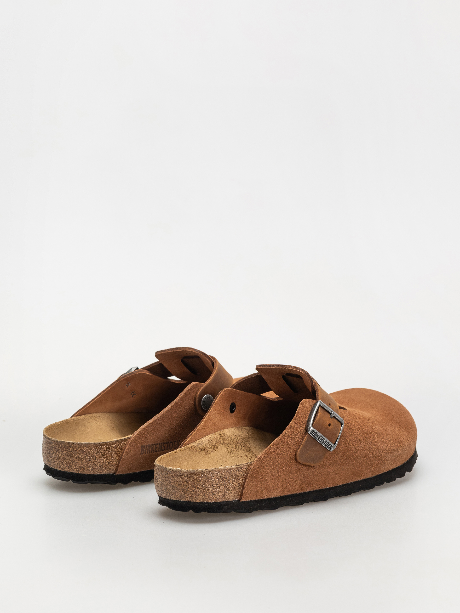 Чехли Birkenstock Boston Suede Oiled Leather Regular (cognac)