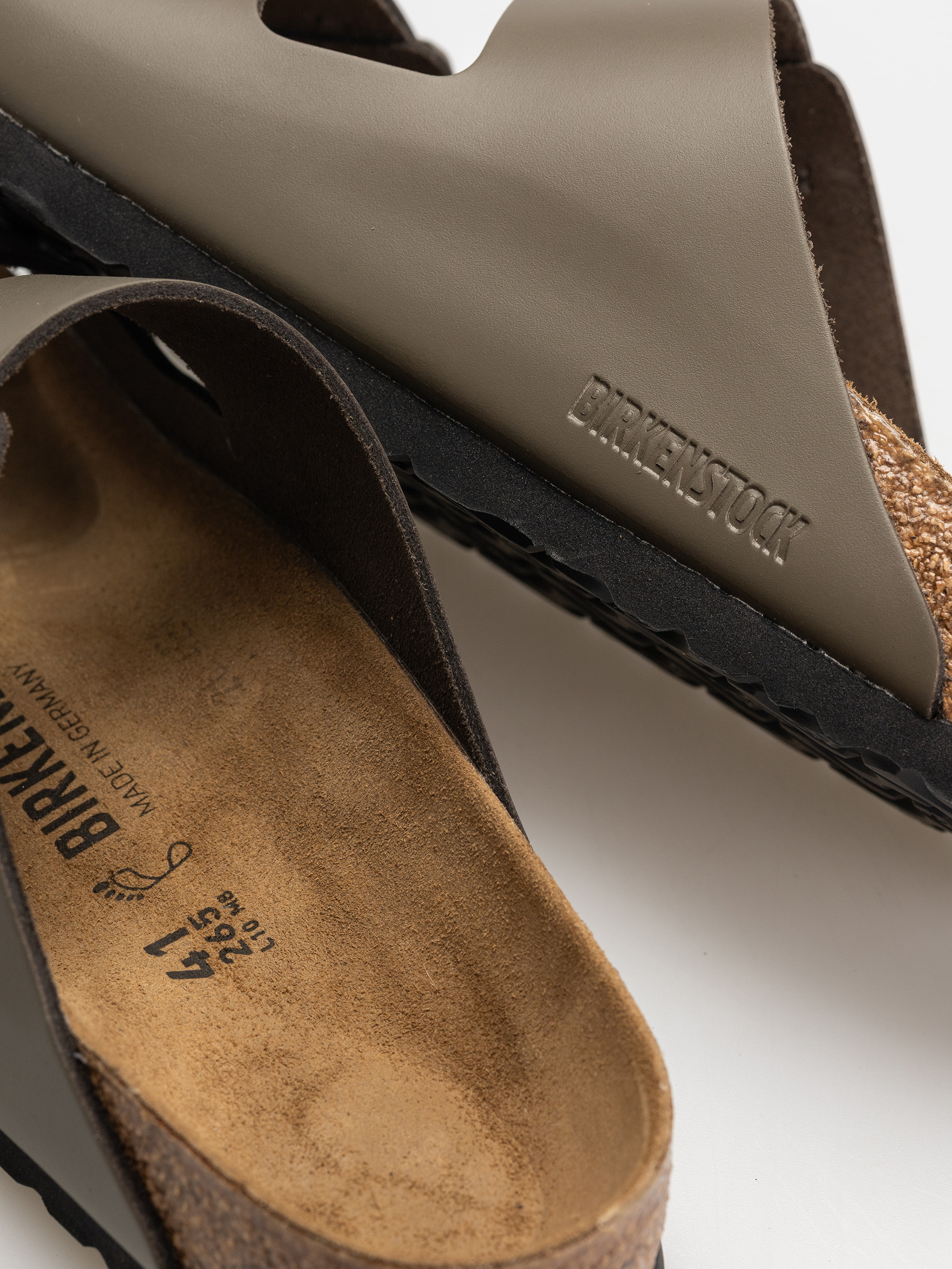 Чехли Birkenstock Arizona Natural Leather Regular (concrete gray)