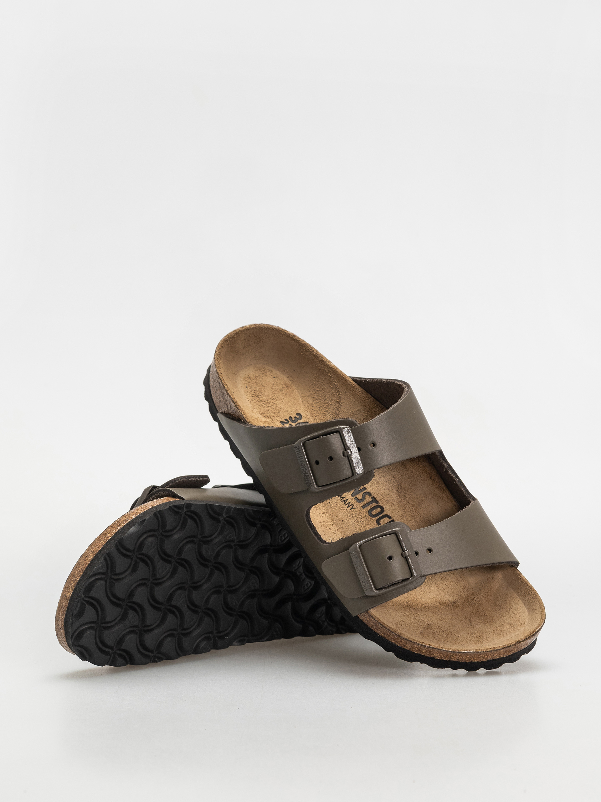 Чехли Birkenstock Arizona Natural Leather Narrow Wmn (concrete gray)