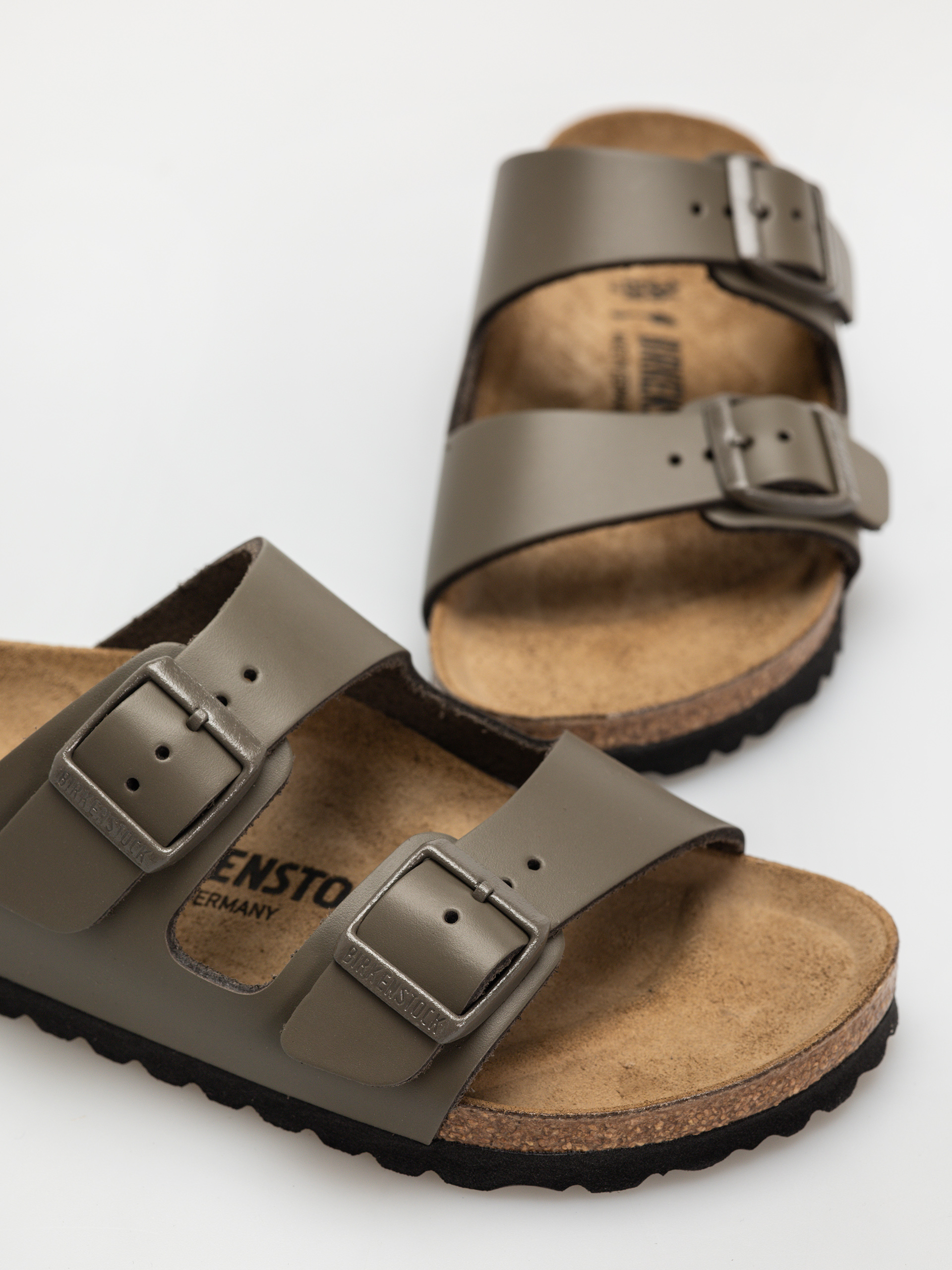 Чехли Birkenstock Arizona Natural Leather Narrow Wmn (concrete gray)