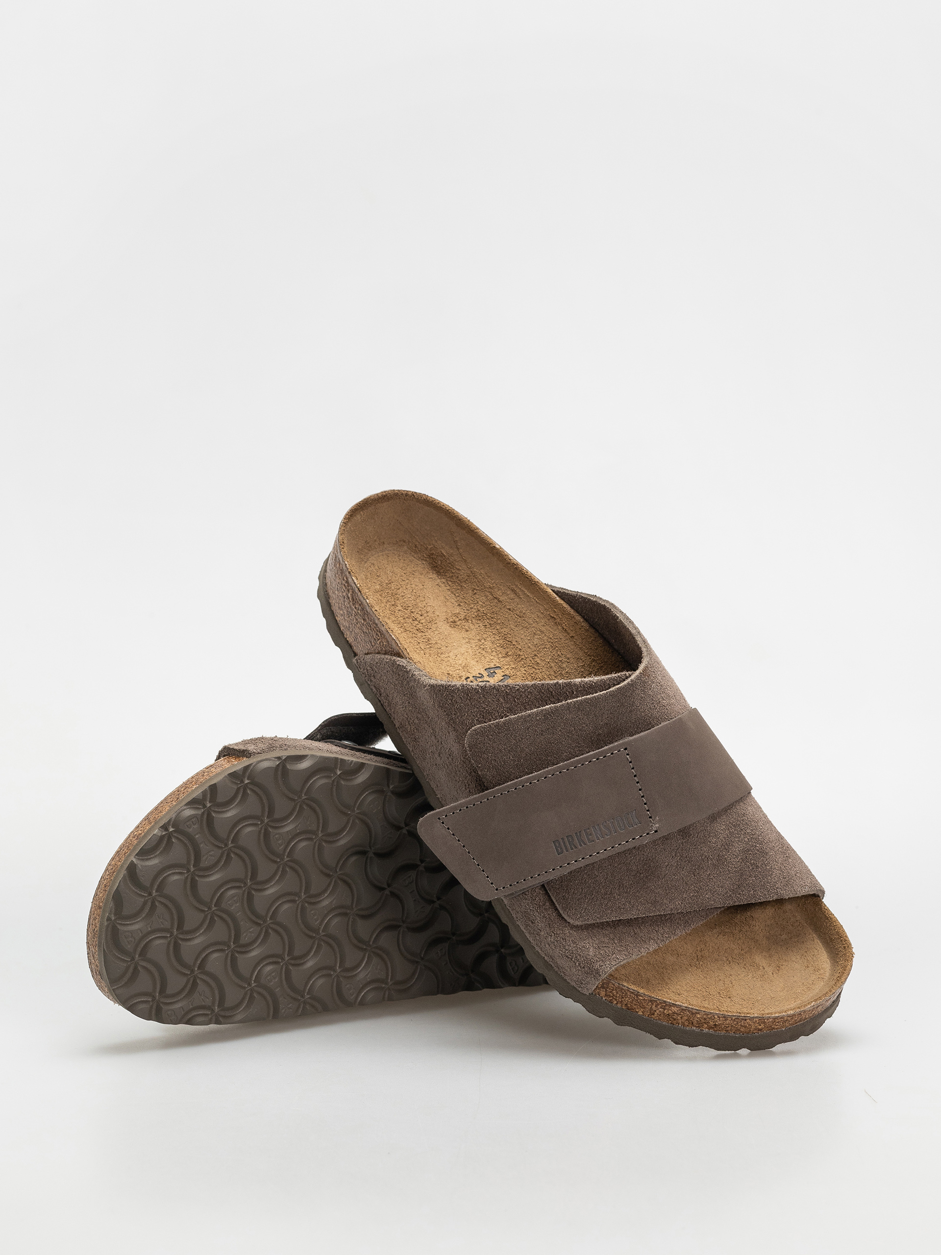 Чехли Birkenstock Kyoto Nubuck Suede Leather Regular (concrete gray)