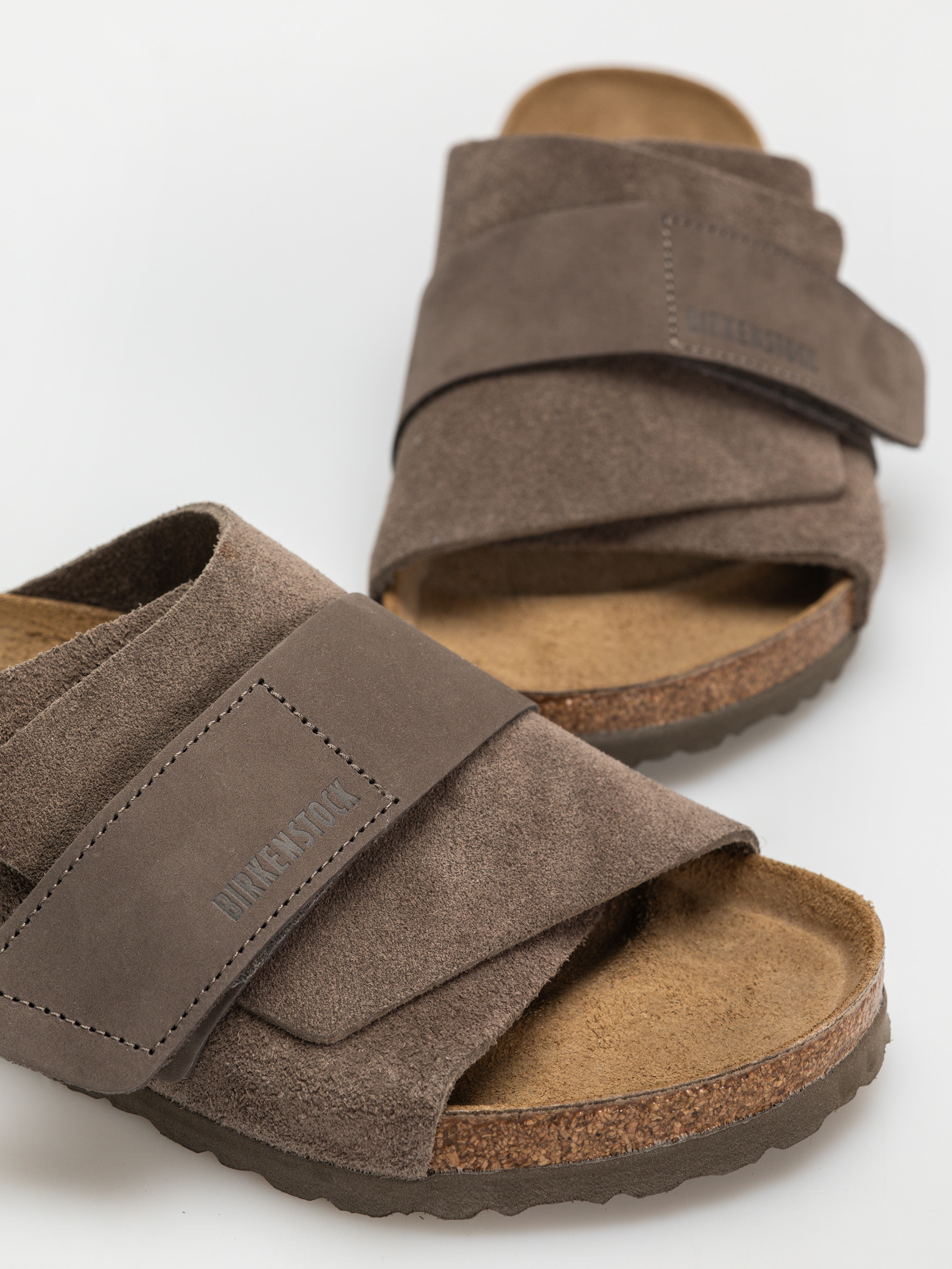 Чехли Birkenstock Kyoto Nubuck Suede Leather Regular (concrete gray)