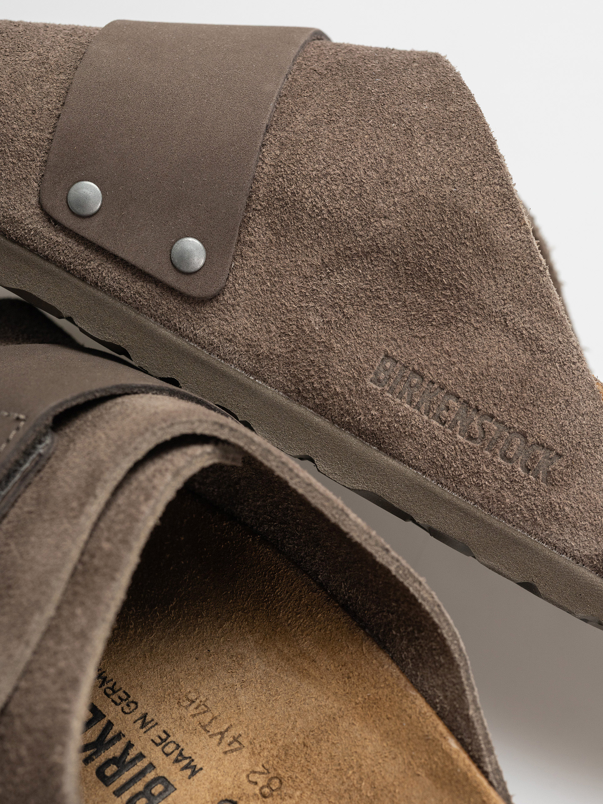 Чехли Birkenstock Kyoto Nubuck Suede Leather Regular (concrete gray)