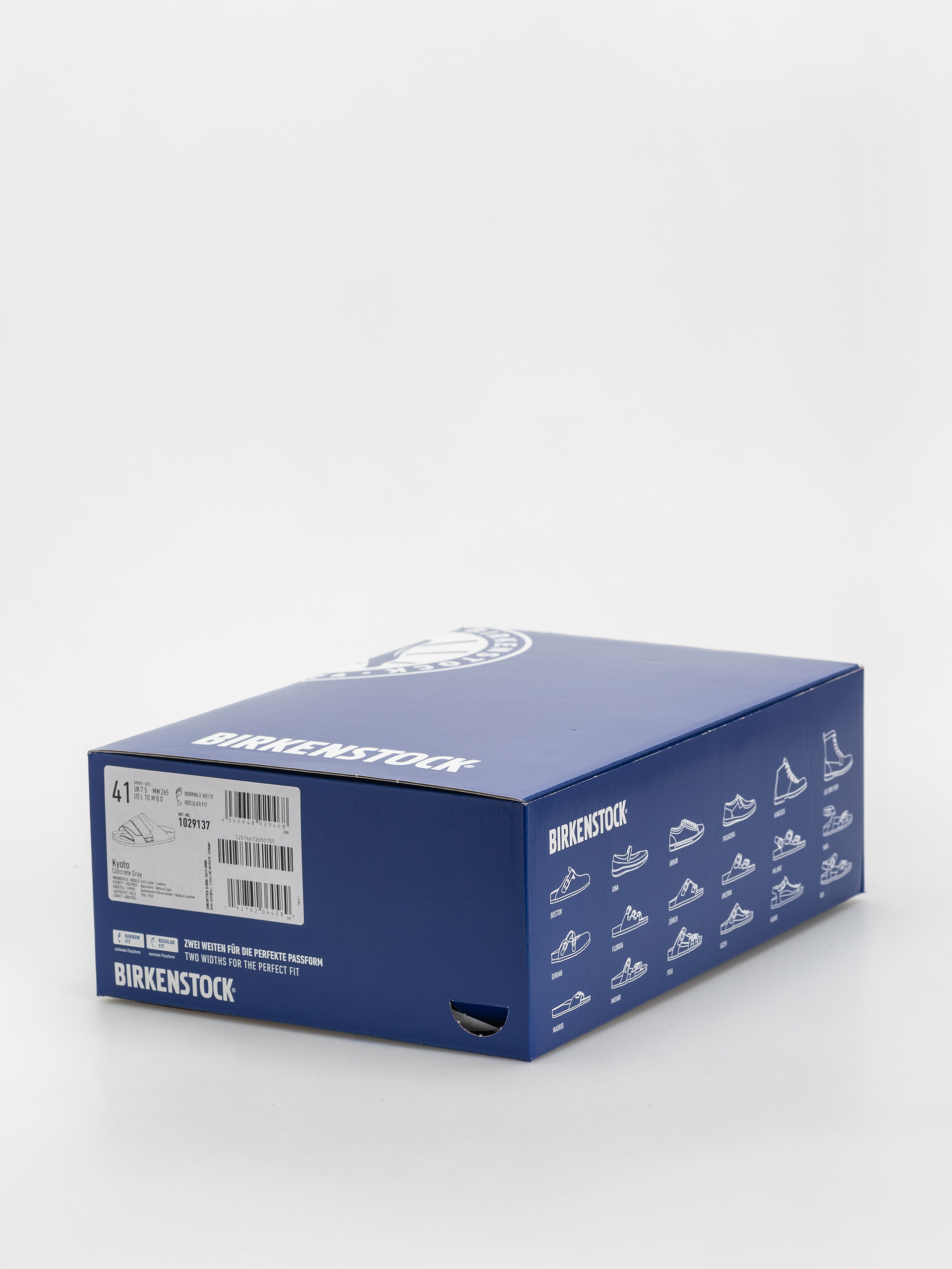 Чехли Birkenstock Kyoto Nubuck Suede Leather Regular (concrete gray)