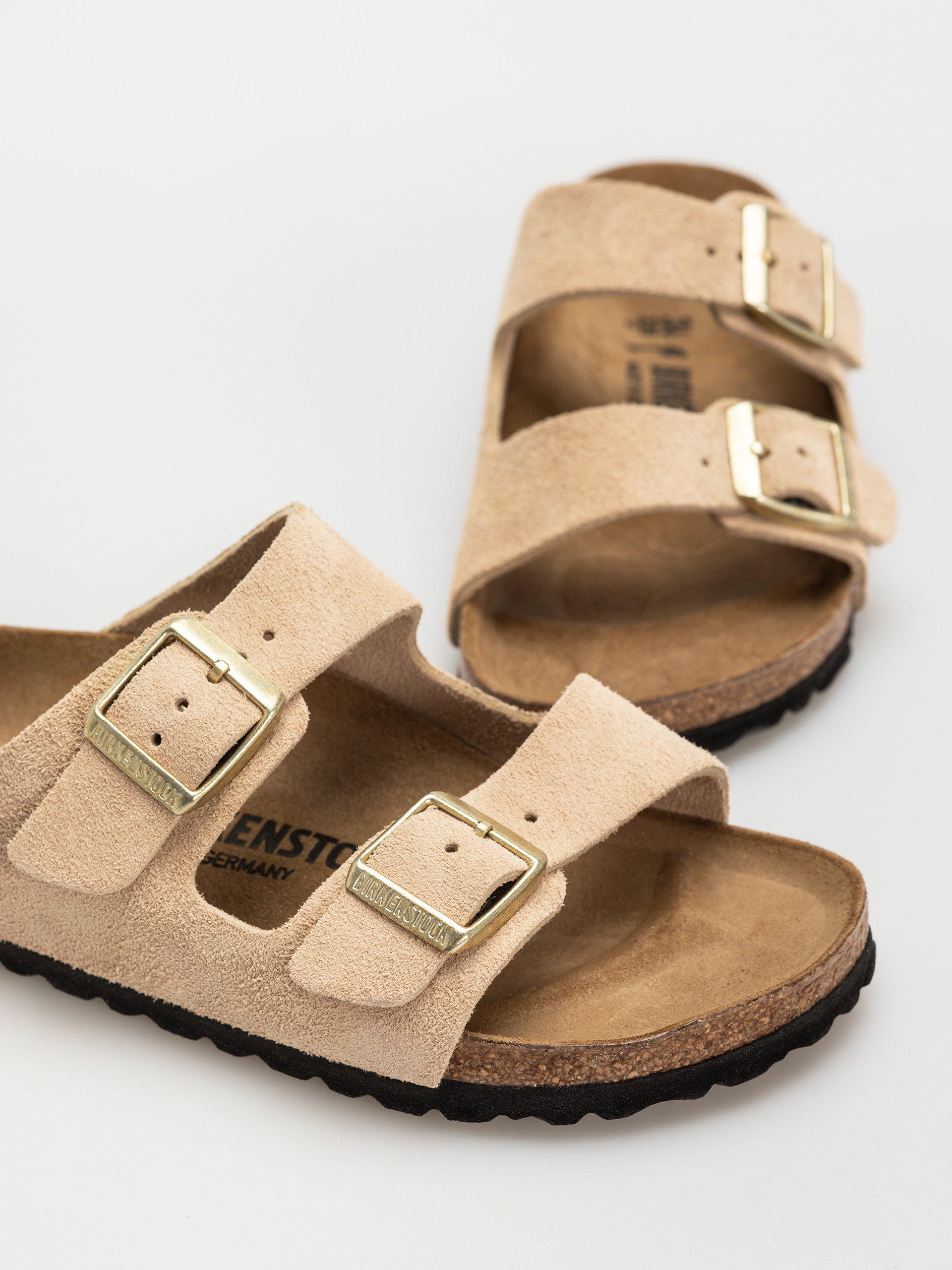 Чехли Birkenstock Arizona Suede Leather Narrow Wmn (sandcastle)