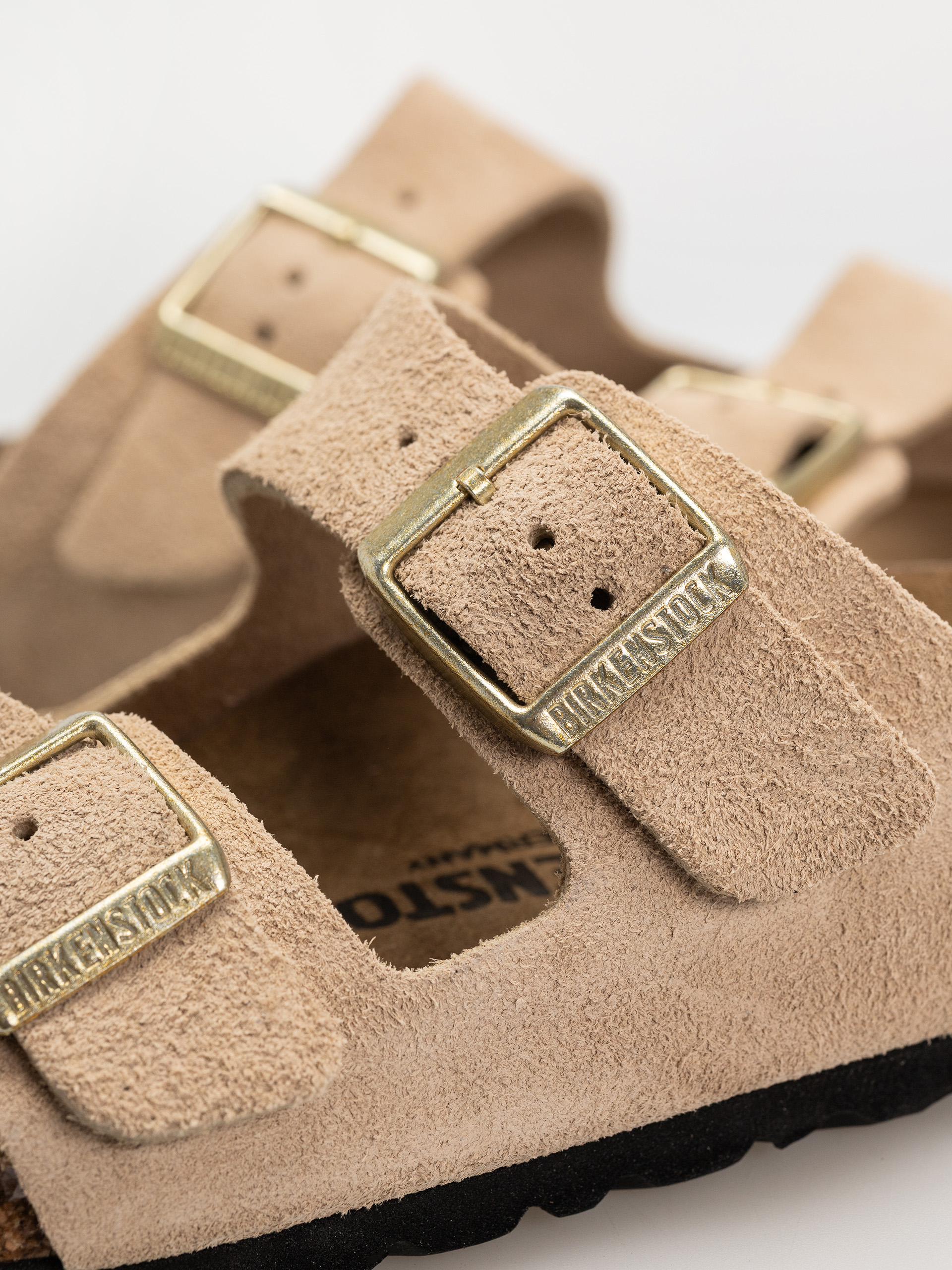 Чехли Birkenstock Arizona Suede Leather Narrow Wmn (sandcastle)