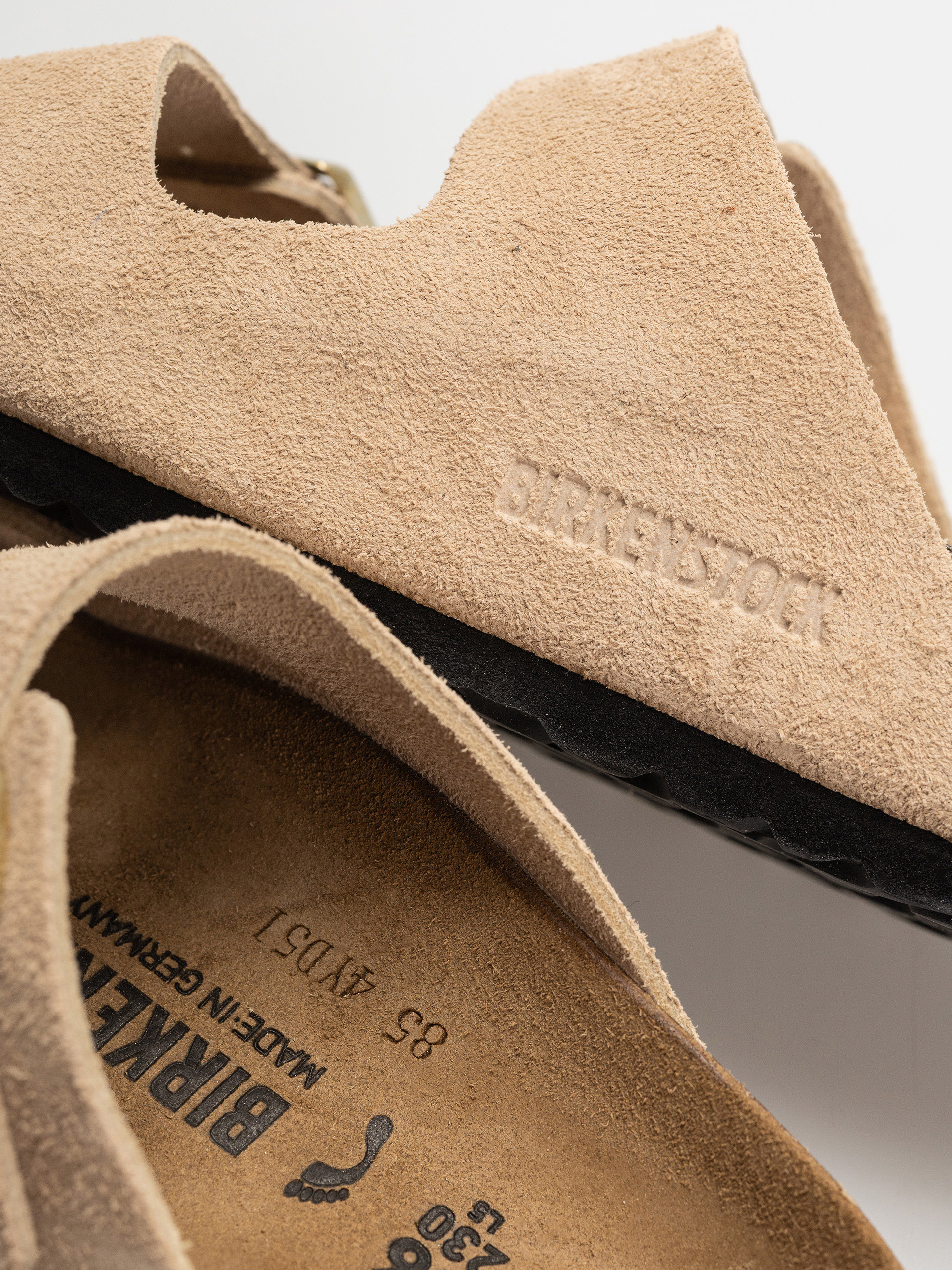 Чехли Birkenstock Arizona Suede Leather Narrow Wmn (sandcastle)