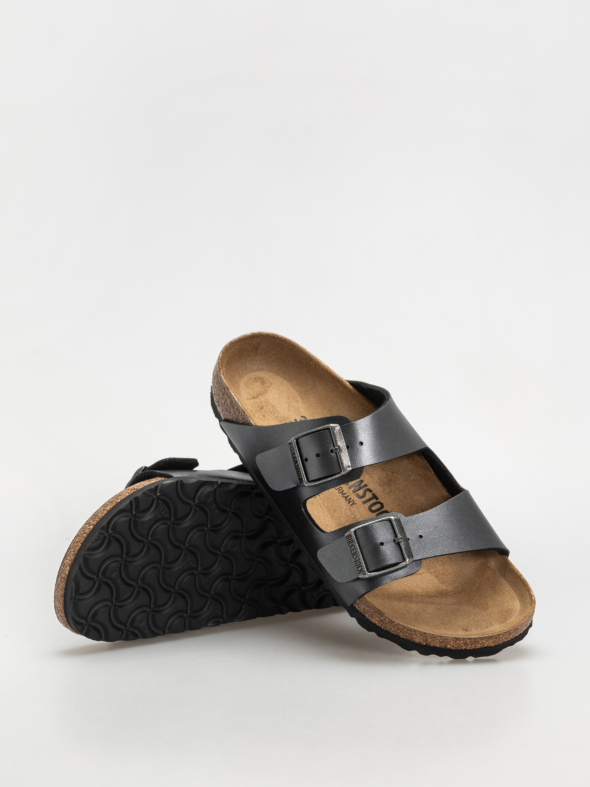 Чехли Birkenstock Arizona Birko Flor Metallic Narrow Wmn (metallic black)