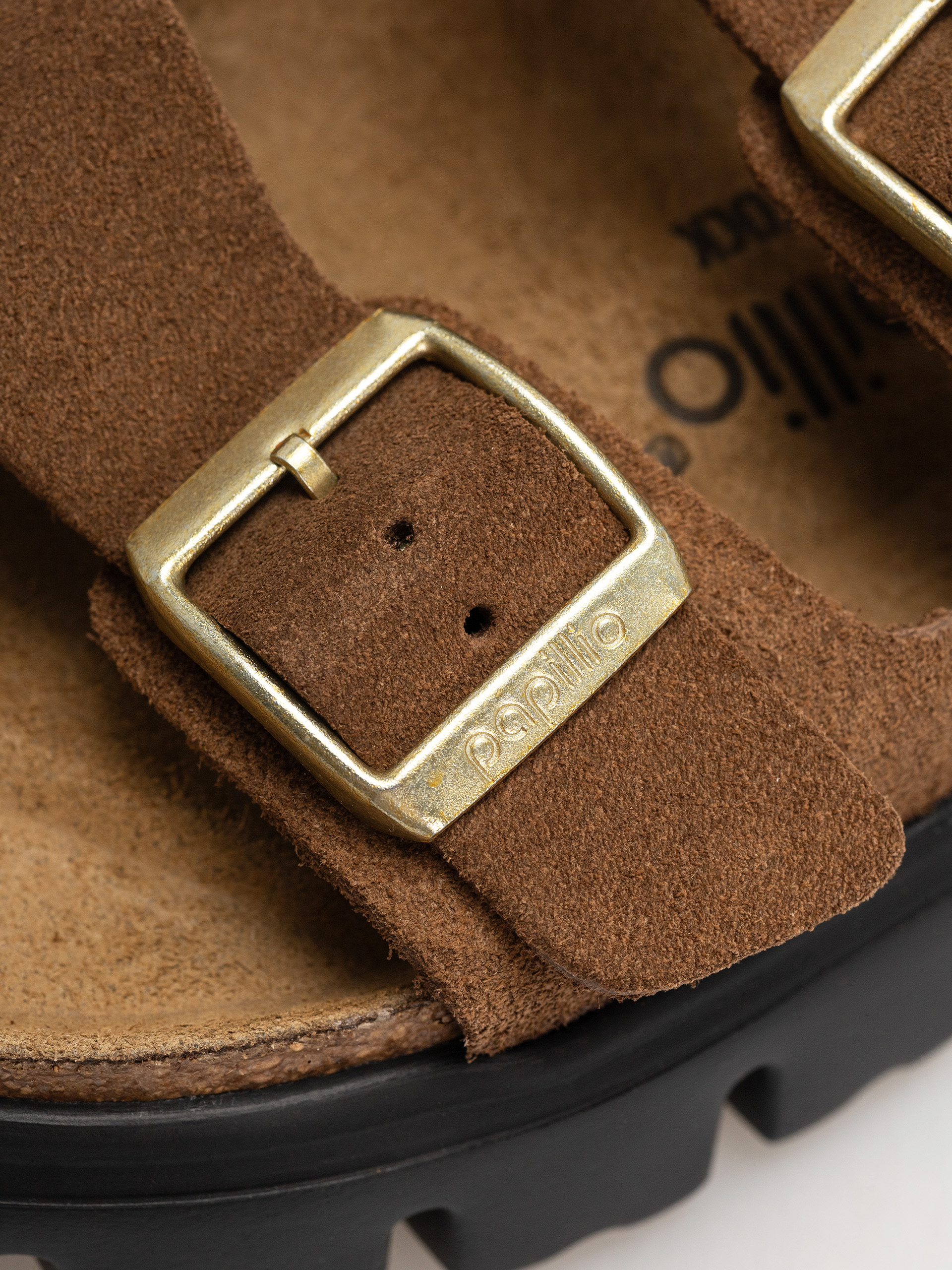 Чехли Birkenstock Arizona Chunky Suede Narrow Wmn (dark tea/black)