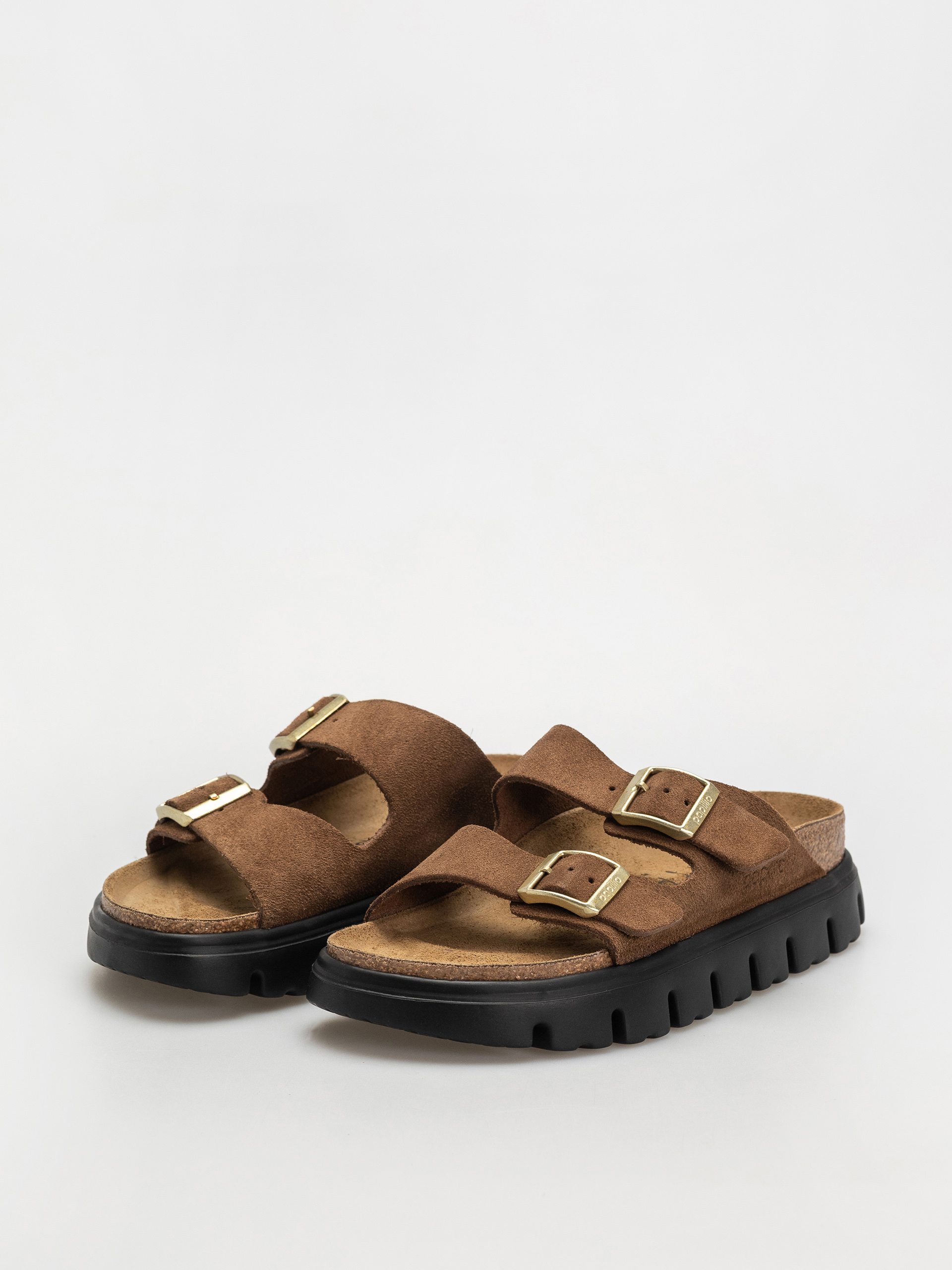 Чехли Birkenstock Arizona Chunky Suede Narrow Wmn (dark tea/black)